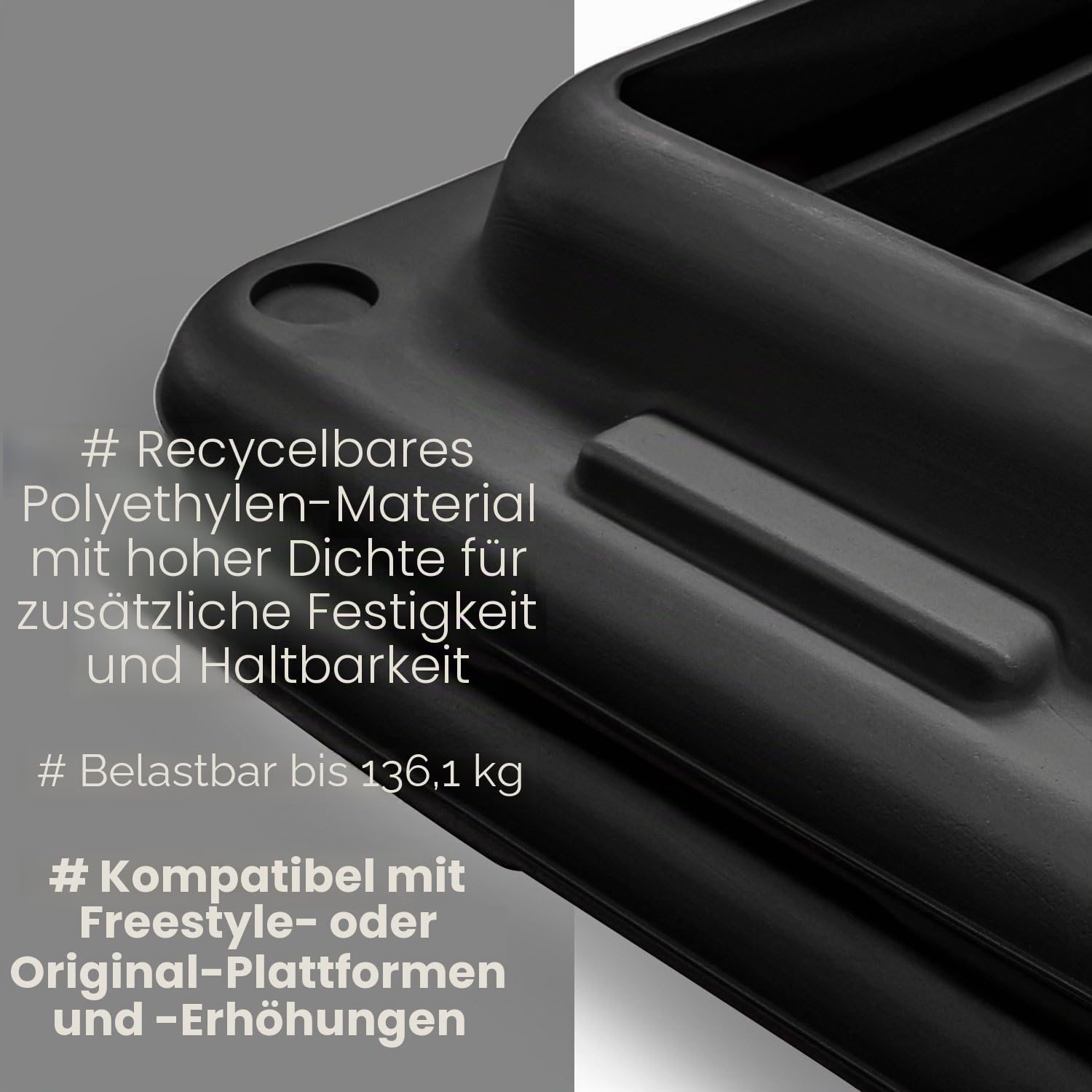 Yes4All Aerobic Stepper, Stepbench Aerobic-Fitness Steppbrett, Übung Workout Schritt Plattform mit 4 verstellbaren Risers enthalten