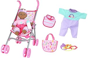 Gigo 12" Doll with Stroller Care Set