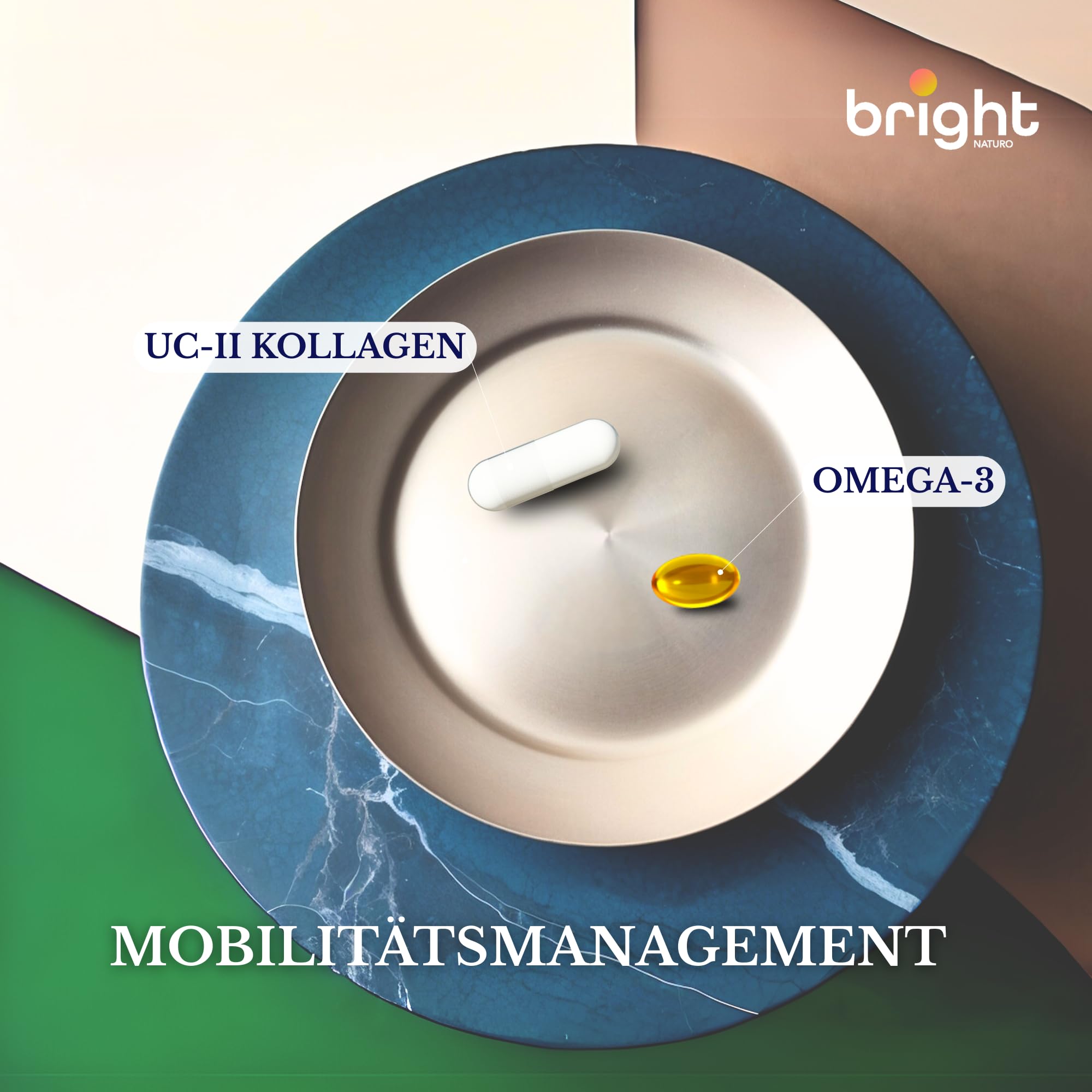Omega 3 TG Ultra, UC-II Kollagen - SmartAbsorb™ | für Gelenkbeweglichkeit, Knochengesundheit und Gehirnfunktion | 28 Tagesportionen
