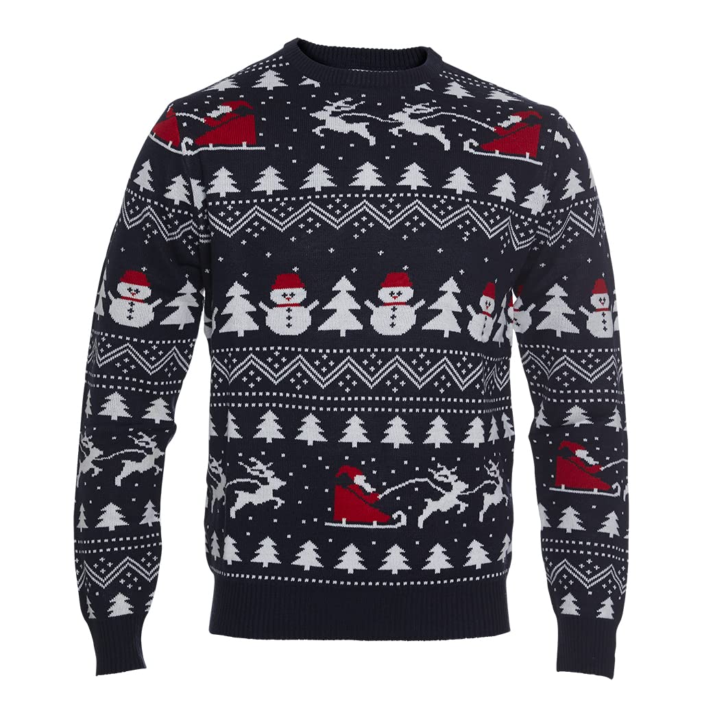Weihnachtspullover Damen und Herren | Ugly Christmas Sweater | Unisex Hässliche Weihnachtspullover mit Rundhalsausschnit | Lustig Weihnachtspullover Familie Set