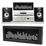 Sanpyl Music Spectrum Display, Music Spectrum Rhythm Light with Microphone Pickup and Wired Input, Sound Control Music Spectrum Analyzer, for Musicians (Cool White)