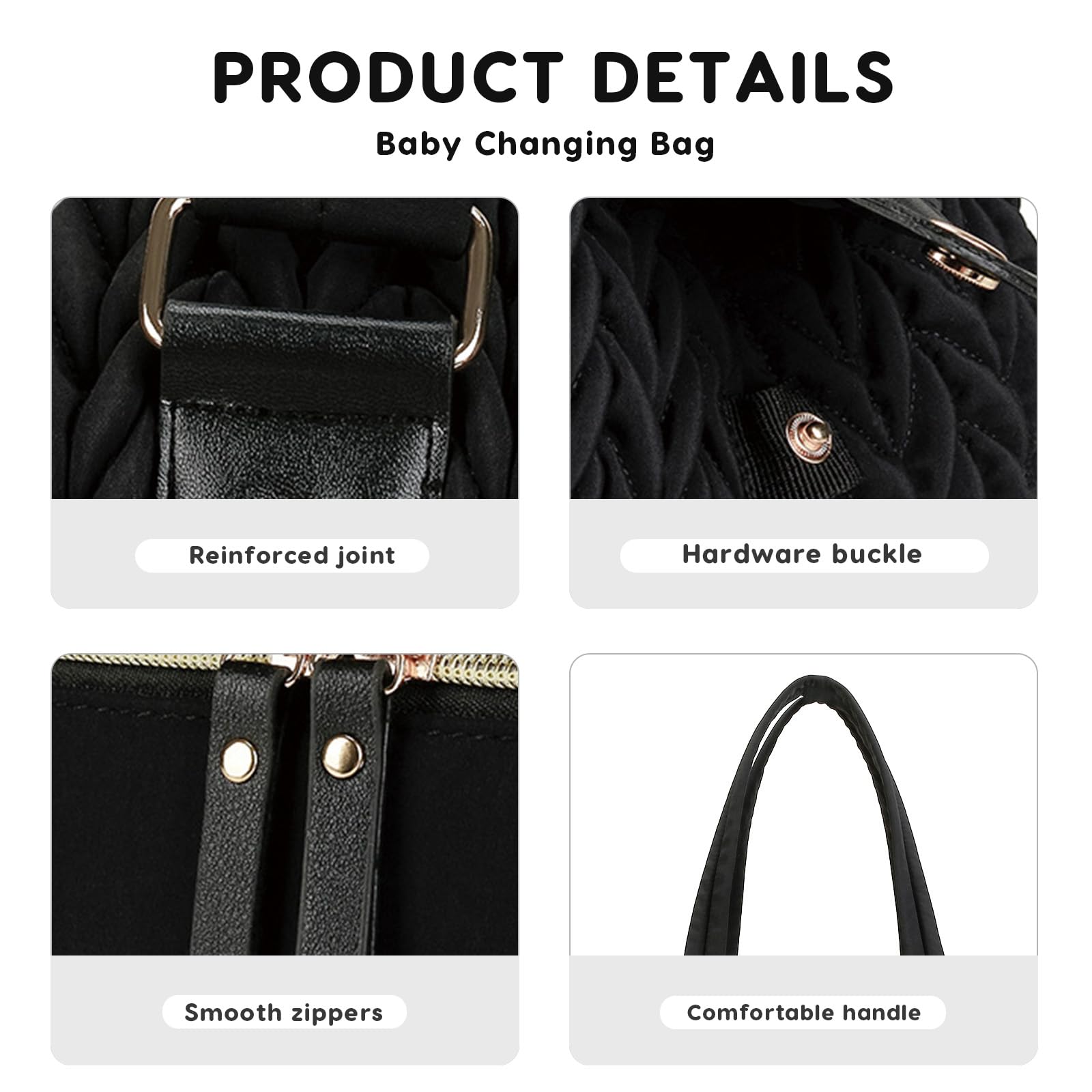 SONARIN Doppio Strato Borsa Fasciatoio per Neonato,Grande Capacità Impermeabile Borsa Cambio Borsa Mamma con Borsa Frigo Portatile Borsa per Pannolini da Viaggio con Pochette