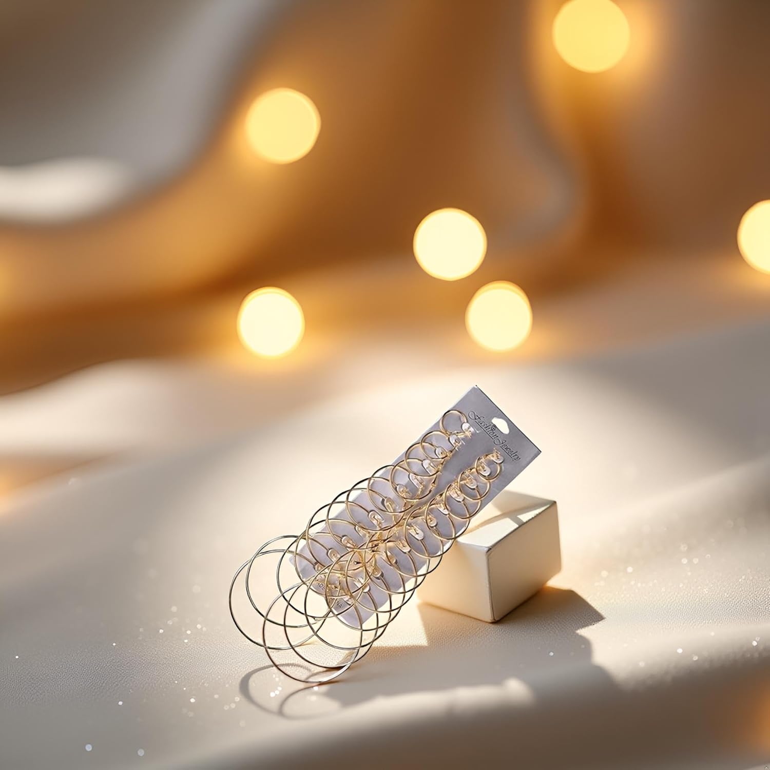 12 Pairs Golden Stud Earrings, Gold/Silver Plated Rock Punk Club Circle Hoop Earring Set Christmas Earring Birthday Gift Wedding Jewelry, Small in Size and Light in Weight - Image 3