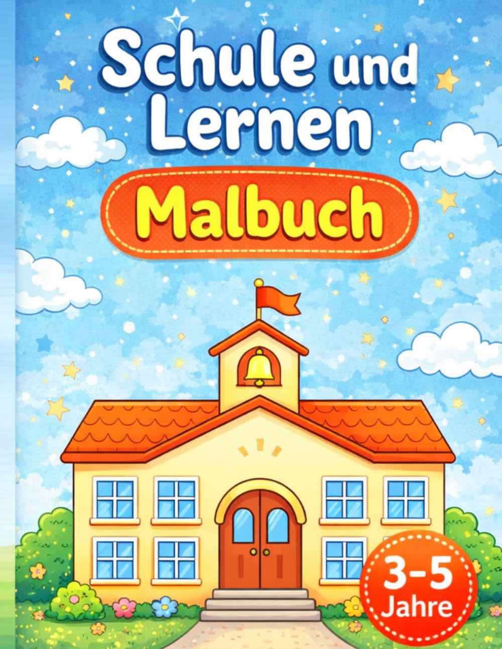 Schule und Lernen Malbuch für Kinder ab 3 Jahren: Spielerisch lernen mit Buchstaben, Zahlen und einfachen Schulmotiven – Perfekt für Kindergarten & Vorschule (3–5 Jahre)