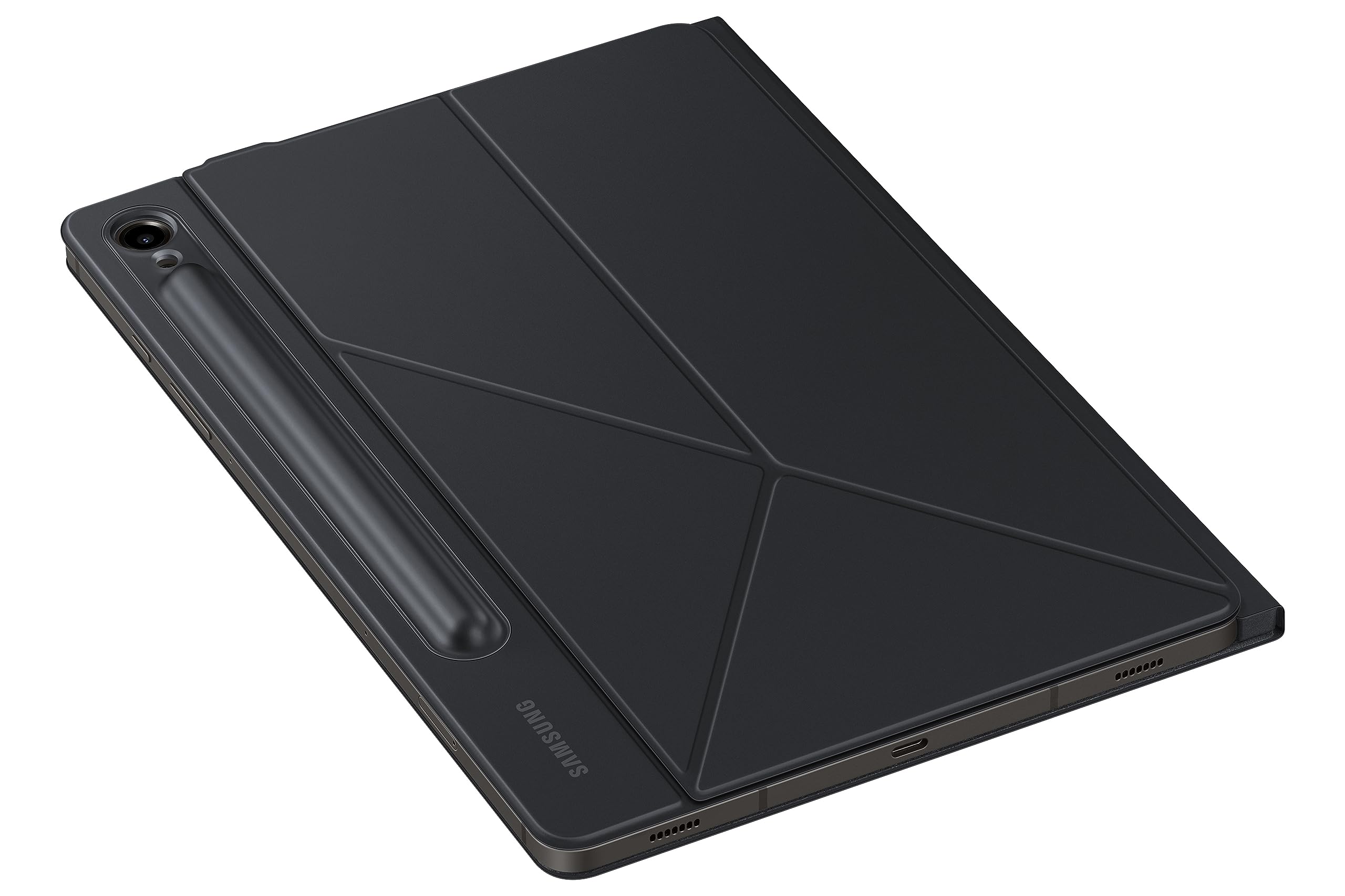 Samsung Smart Book Cover EF-BX710 für das Galaxy Tab S10 Lite, Tab S10 FE, Tab S9 FE, Tab S9, Zweiteiliges Tablet Cover, stilvoller Schutz, praktische Aufstellmöglichkeiten, S Pen Aufbewahrung, Black