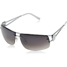 Rocawear Men's R1022 SLV Rectangular Sunglasses US Size 65 mm Color Silver