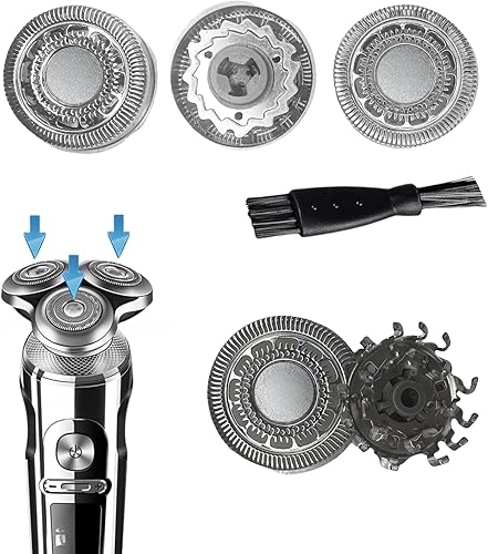 Miniatura 1 de SH90 - Cabezales de repuesto para Philips Norelco Shaver Series 9000, compatible con Shaver SH9072, 3 unidades