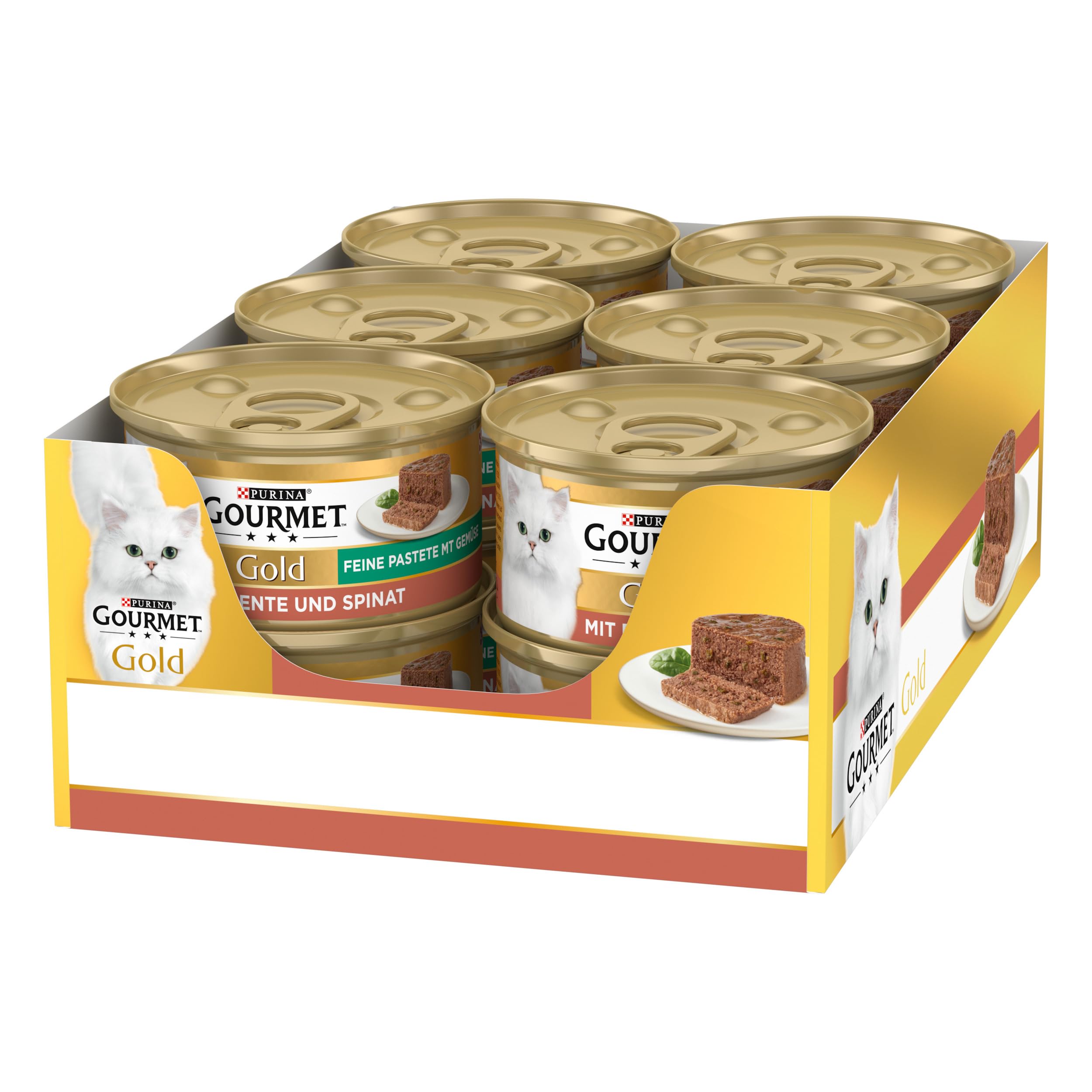 GOURMET Gold Feine Pastete mit Gemüse, mit Ente und Spinat, 12 x 85g – Ansicht 2