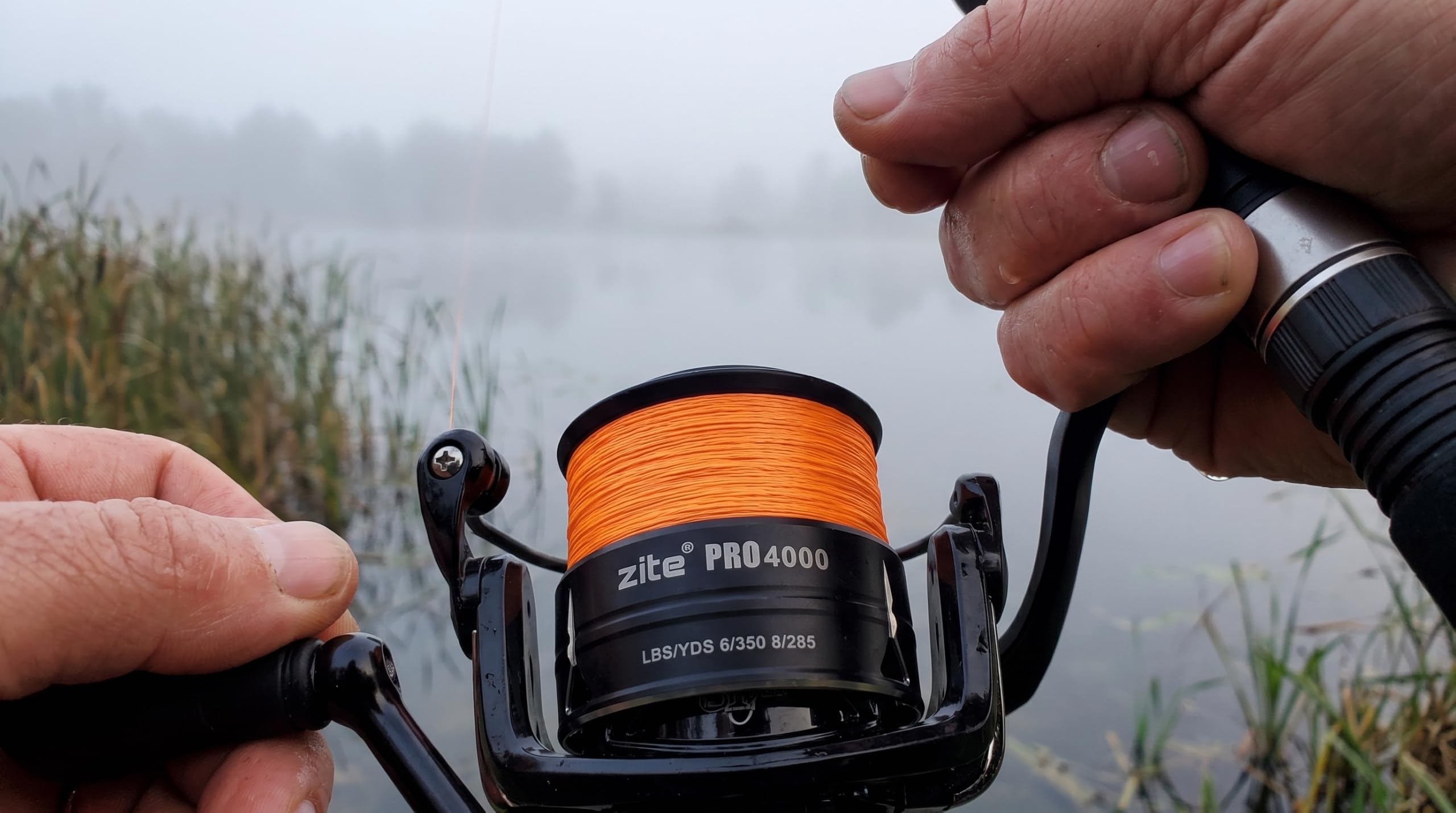 Zite Fishing Spinning Reel Pro 2000–4000 bespulte Angelrolle | Spinnrolle mit Frontbremse | 8+1 Kugellager, Aluminium Klappkurbel & Ergonomischer Griff | Für Forelle, Barsch, Zander, Hecht Angel