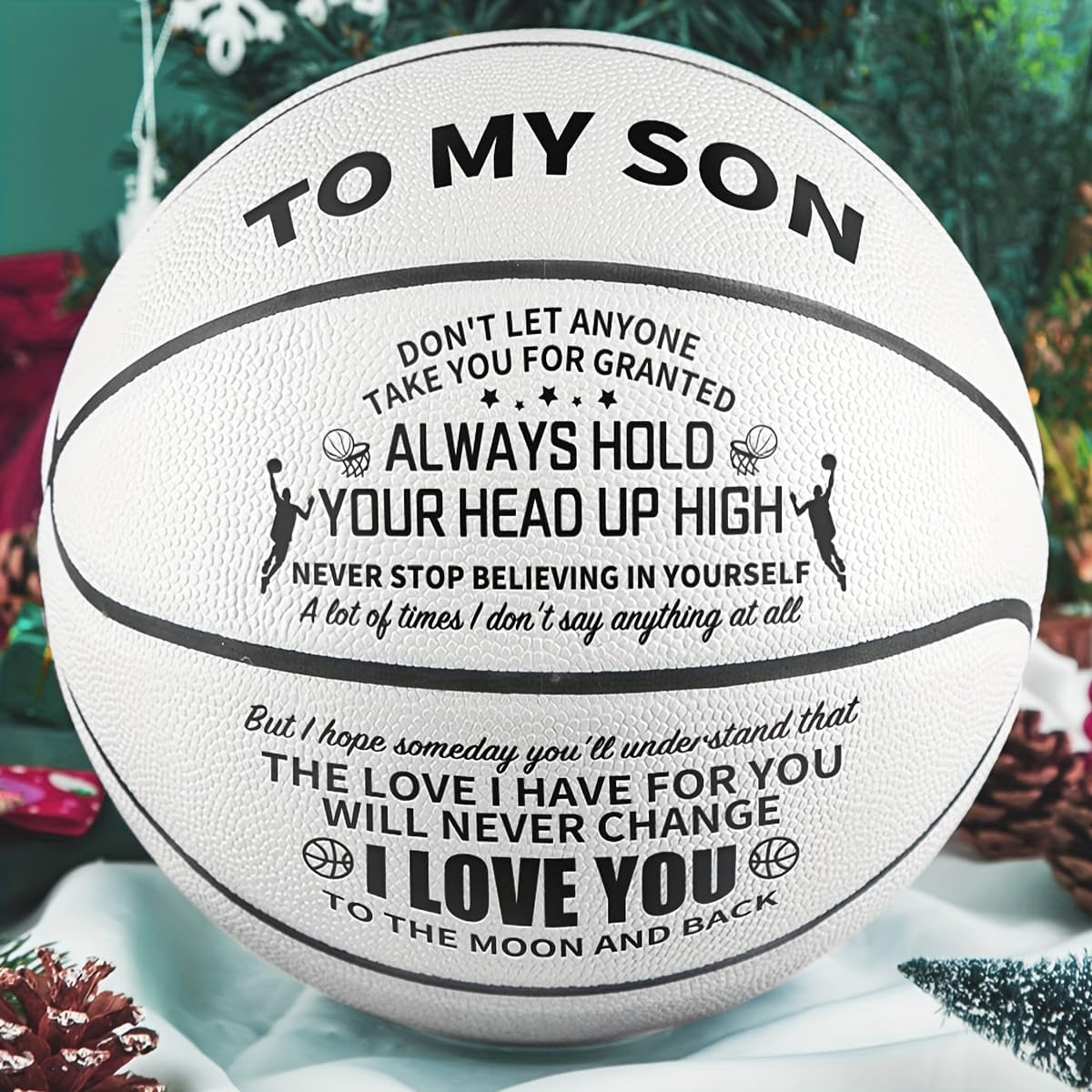 Basketball Gifts for Parents for Their Sons - Suitable for Indoor and Outdoor - Personalized Christmas Graduate Day Gifts - Gifts with Love