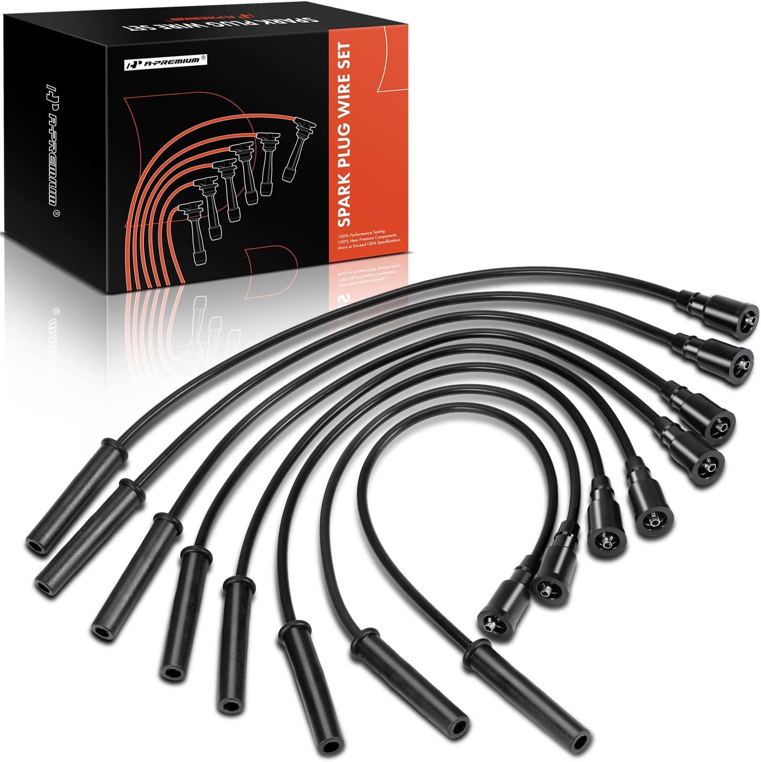 Spark Plug Wire Replacement for Ford F-150 2010-2014 Ford F-250 Super Duty F-350 8mm 6.2L Set of 8