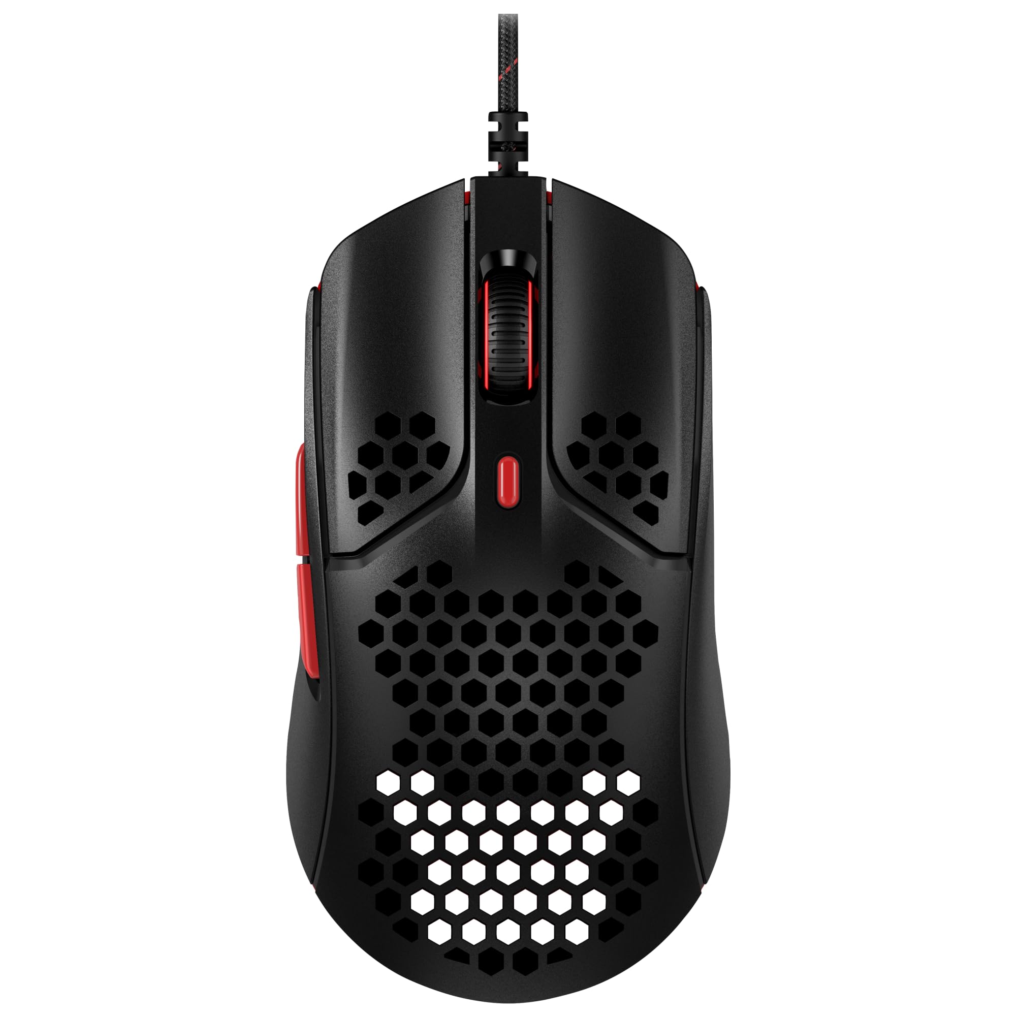 HyperX Pulsefire Haste – Ratón para Juegos – Ultraligero, 59 g, Carcasa con patrón de Panal de Abejas, diseño Hexagonal, Cable Hyperflex, hasta 16.000 PPP, 6 Botones programables