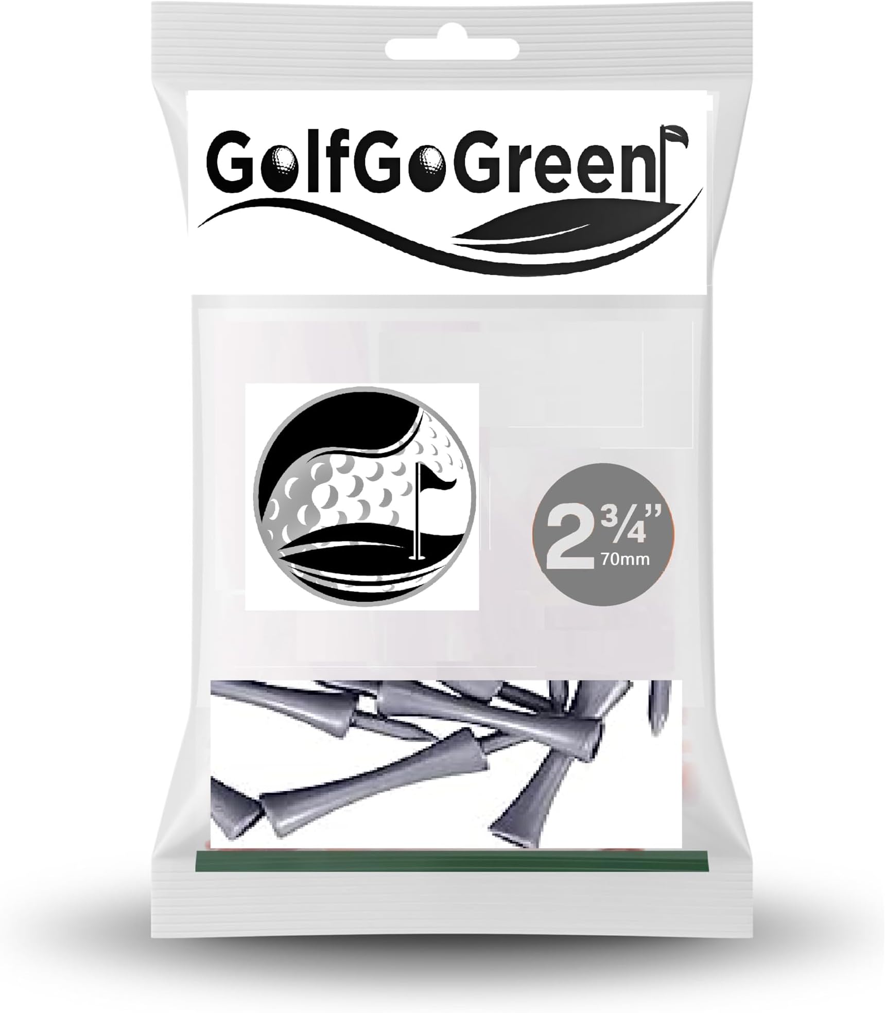 100 x Graduated Plastic Castle Golf Tees **BULK PACKS OF 100 TEES** BUY 2 OR MORE AND SAVE 10% (Silver 70mm - 2 3/4")