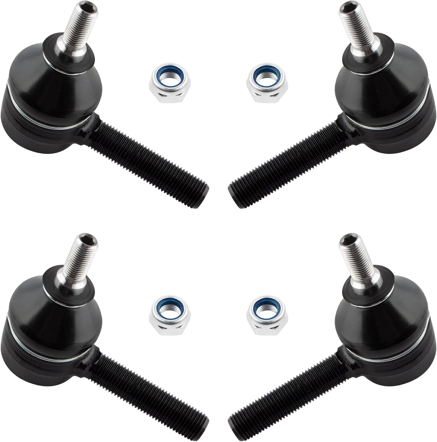 4Pcs Front Outer + Inner Tie Rods End Links Fit For BMW 5 7 8 Series 524TD 525I 525IT 528E 530I 540I 633CSI 735I 735IL 740I 740IL 750IL 840CI 850CI 850CSI 850I M5 M6 Replace# ES2763 ES2764
