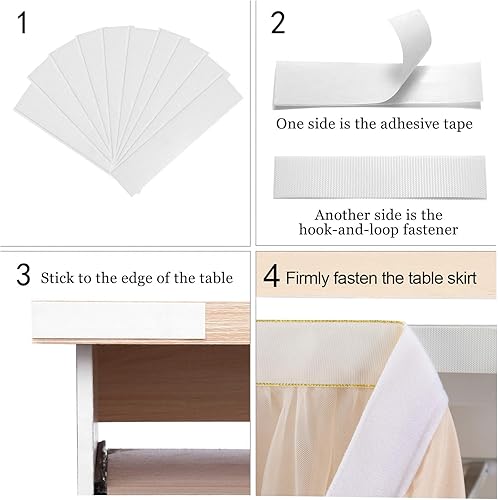 Miniatura 136 de Suppromo - Falda de mesa con tutú de calidad superior, con 3 capas de malla, plisada, de tul, para fiestas, bodas, baby shower, fiestas de Rosa