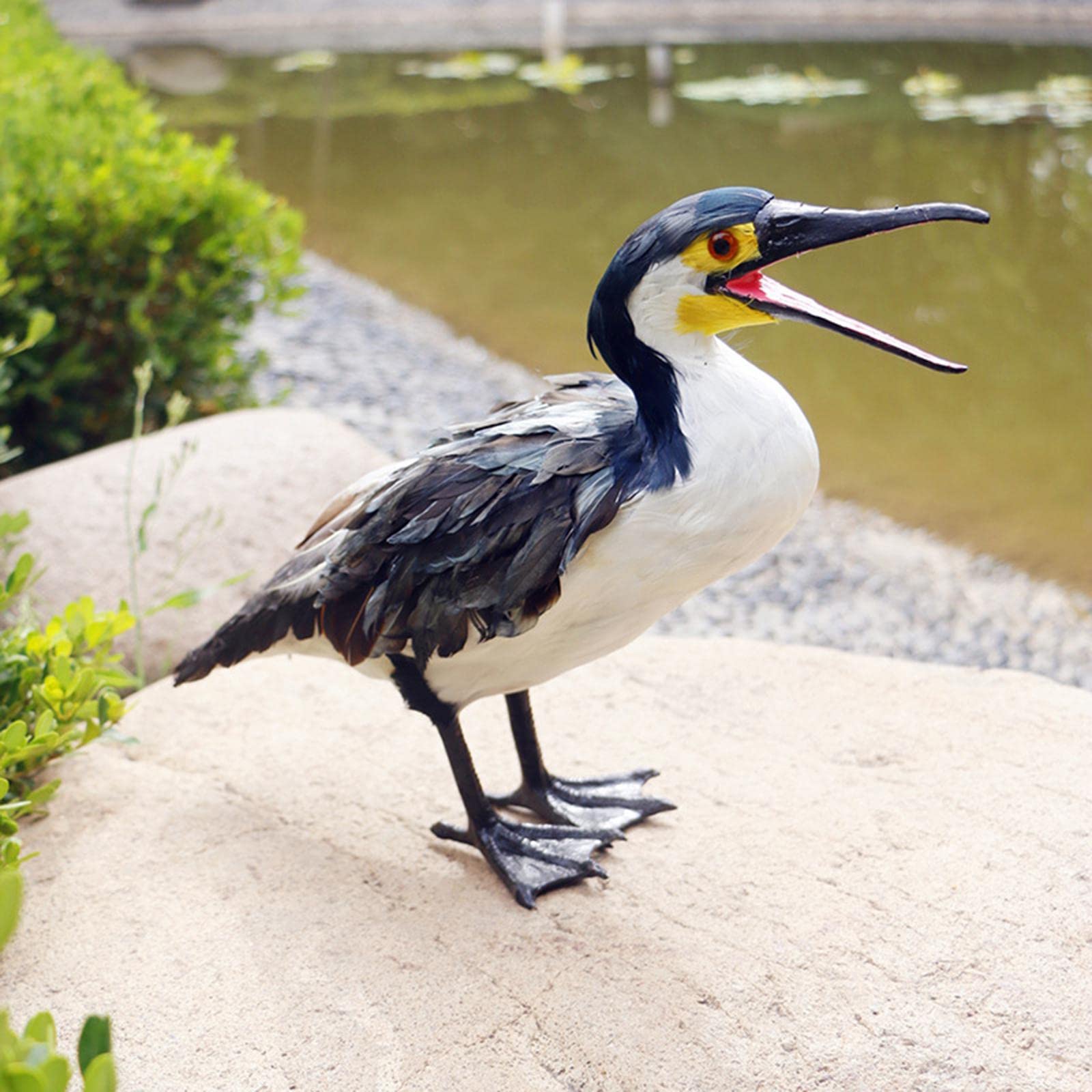 Realistische künstliche gefiederte Kormoran Statue Garten Schrank Heimdekoration Kormoran Statue Kunstsammlung