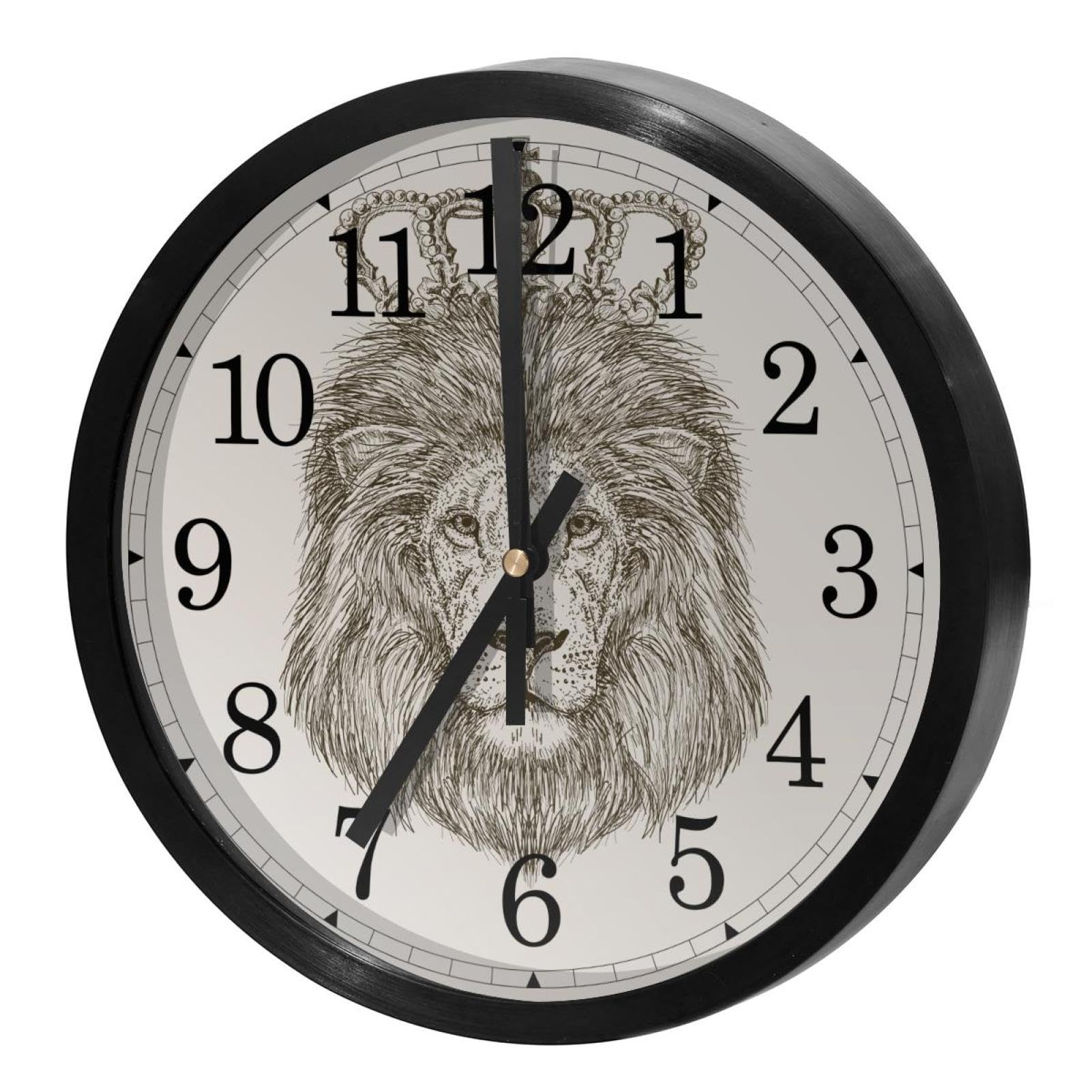 Horloge murale sans tic-tac pour bureau - Finis les bruits de mécanisme avec le quartz rond