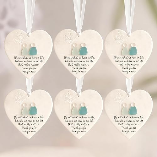 Miniatura 10 de 3-Piece Sea Glass Friendship Ornaments — Acrylic Heart Board with 3D Sea Glass Design, for Women, Christmas Ornaments, Birthday & Memorial Gifts