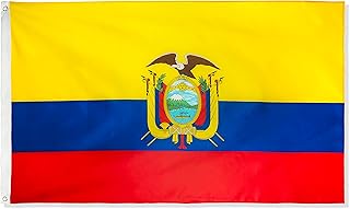 DANF Ecuador Flag 3x5 Foot Polyester Ecuadoran National Flags Polyester with Brass Grommets 3 X 5 Ft