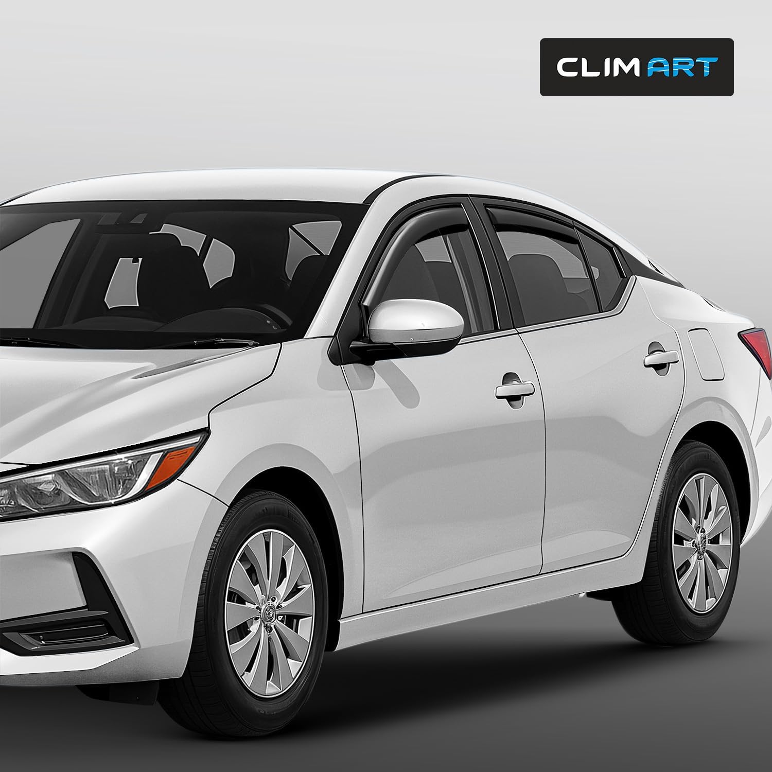 CLIM ART in-Channel Incredibly Durable Rain Guards for Nissan Sentra 2020-2025, Original Window Deflectors, Vent Window Visors, Vent Deflector, 4 pcs. - 620018