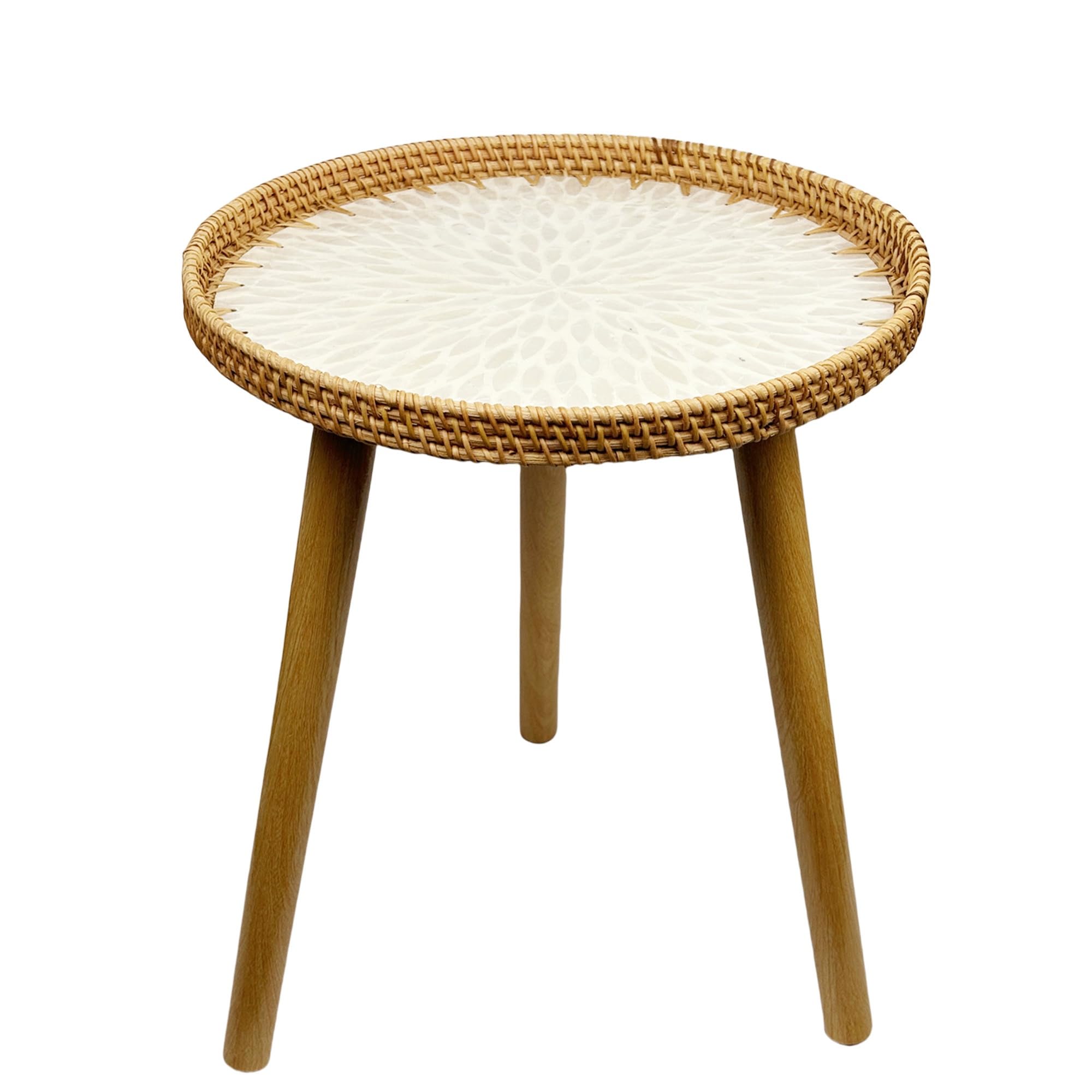 Amazon.com: DONZIKLE Round Rattan Side Table for Small Spaces
