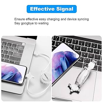 Amazon.co.jp: ASICEN ライトニングケーブル 巻き取り式 マルチ