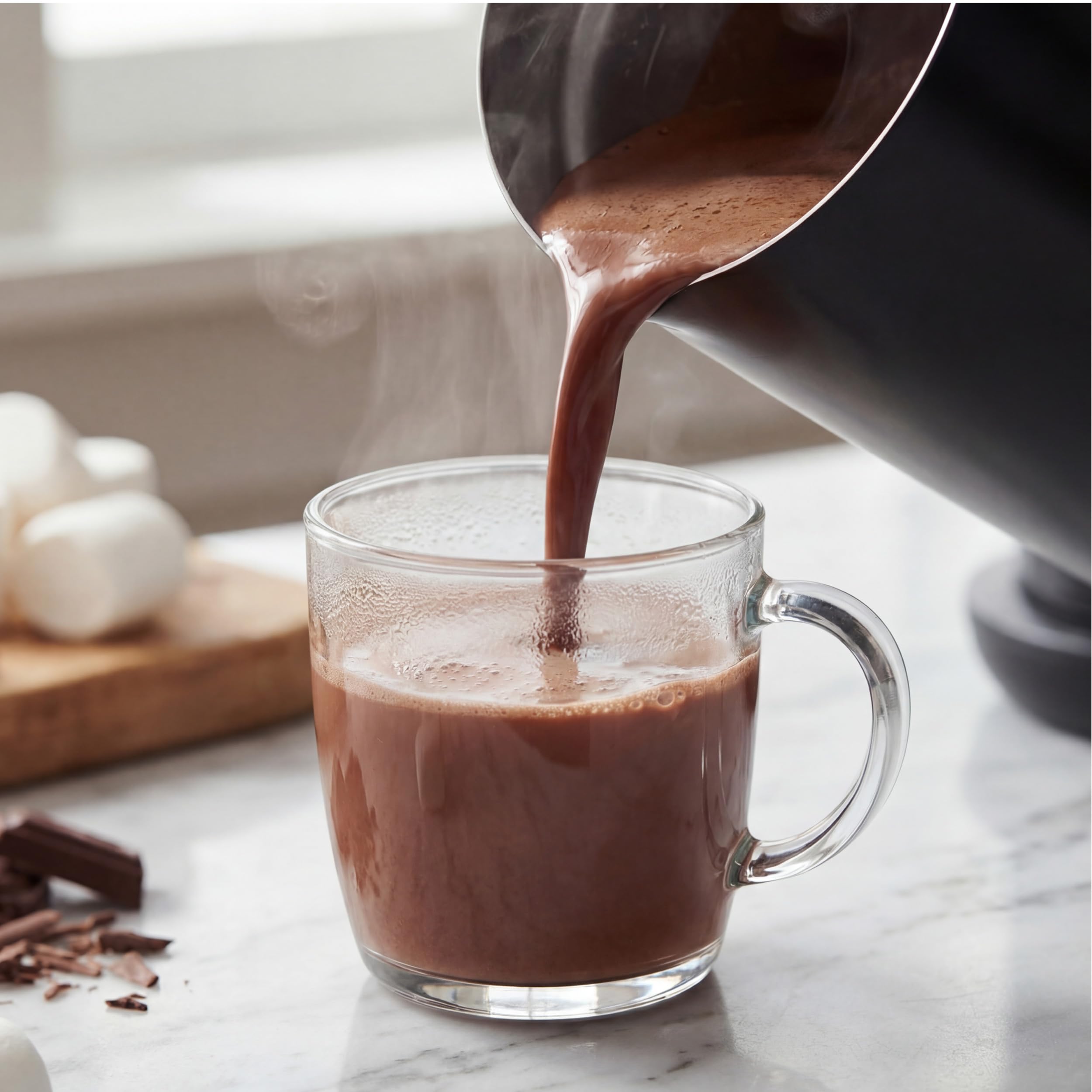 Salter Chocolatier Heißschokoladenbereiter - 4-in-1 Automatischer Milchaufschäumer, heißer & kalter Milchheizer und Schaumgerät, 240ml/115ml, 500W, kabellos, LED-Bedienfeld, für Kaffee, Eiskaffee