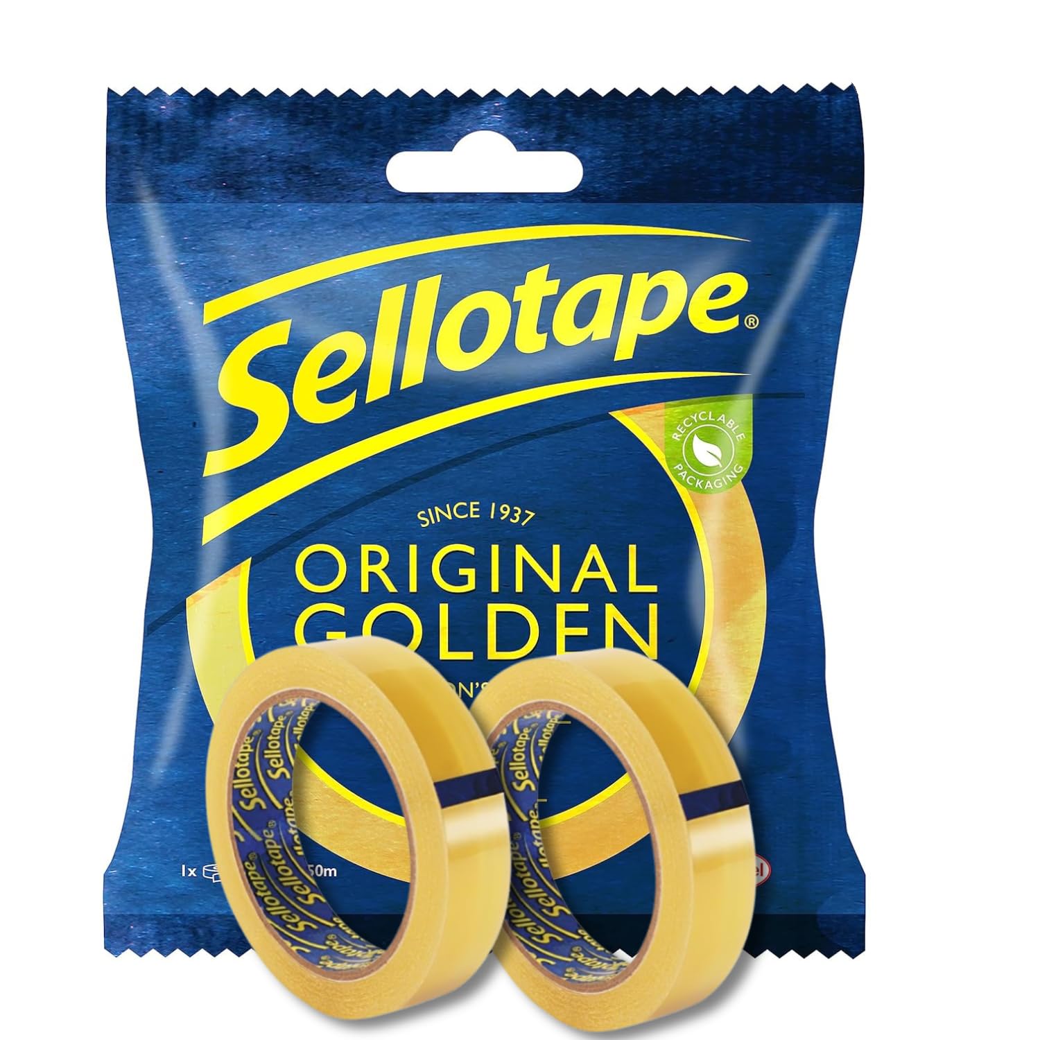 𝟮 𝗣𝗔𝗖𝗞 Original Golden Cellotape, Pack of 2