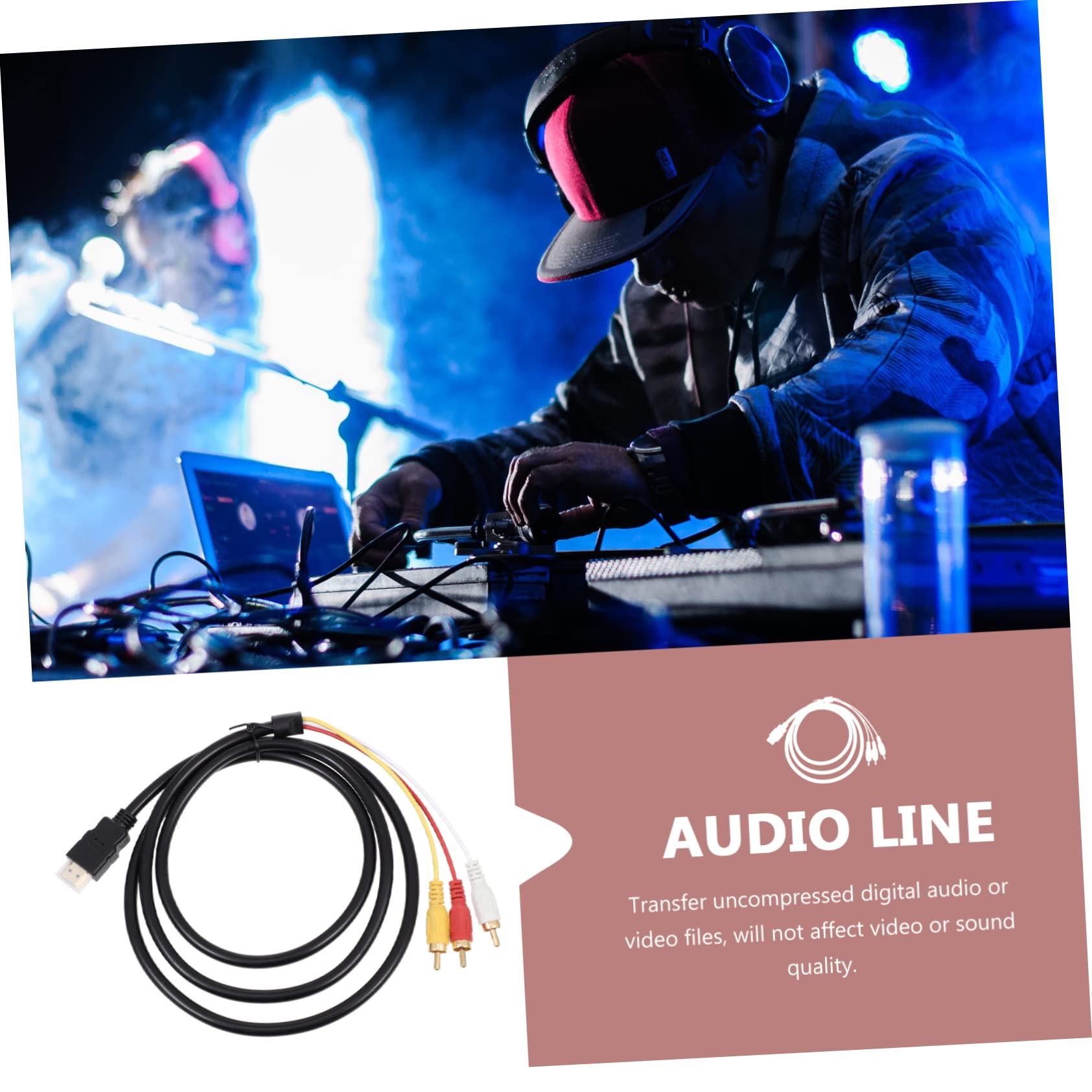 Hemobllo High Definition to Av Cable to 3 Red Yellow White Component Video Adapter Cable