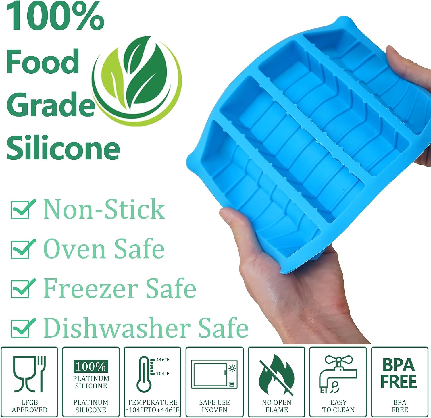 Sidosir 2PCS Butter Silicone Mold with Lid, Non-Stick Butter Mold Tray with Measurements for Homemade Butter, Butters Mold for Chocolate Making and Cakes Baking