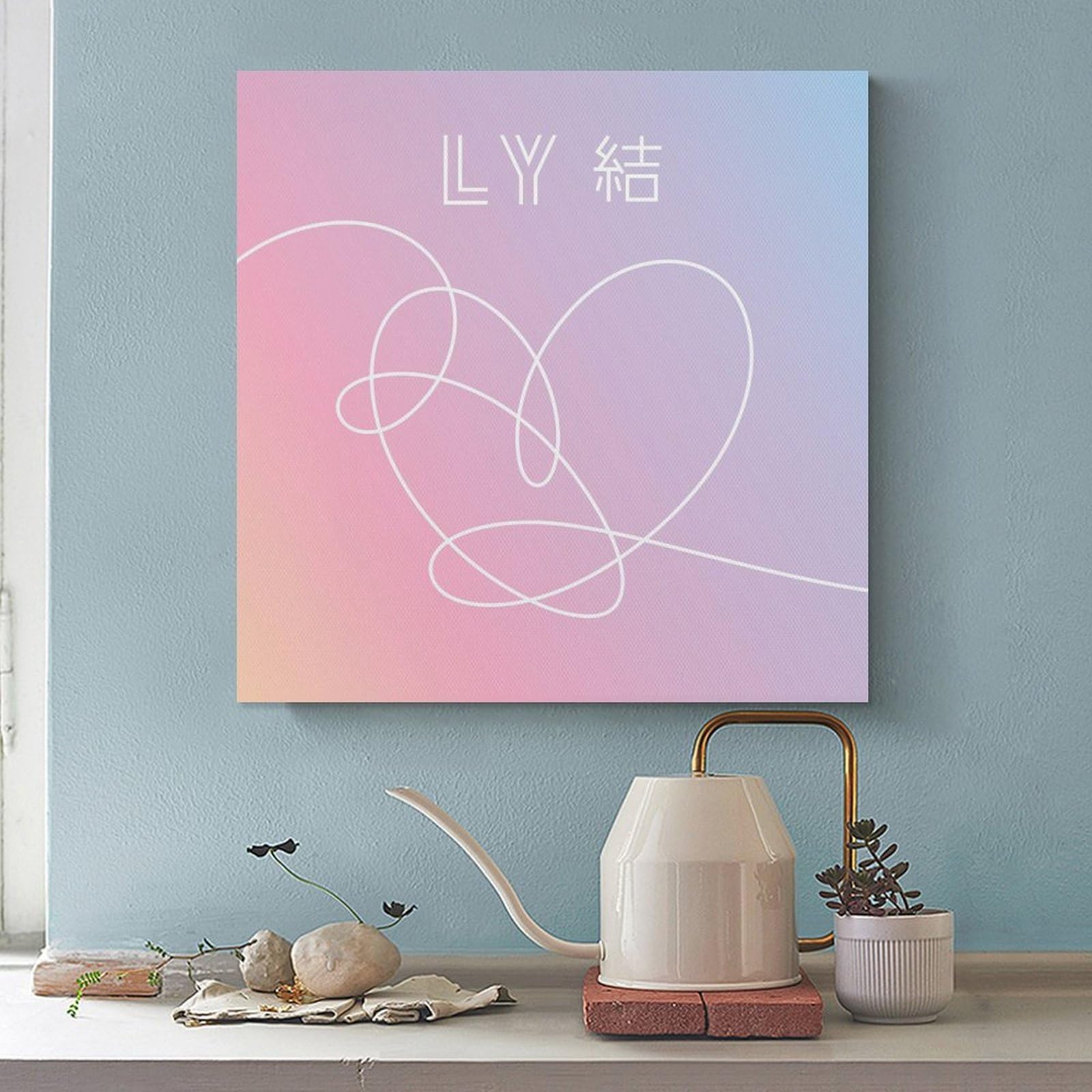 Poster Su Tela K-Pop BTS Jungkook 40x60 Cm Con Cornice - Quadro Per Camera Da Letto, Ufficio, Regalo Fan - Stampa Impermeabile Alta Qualità