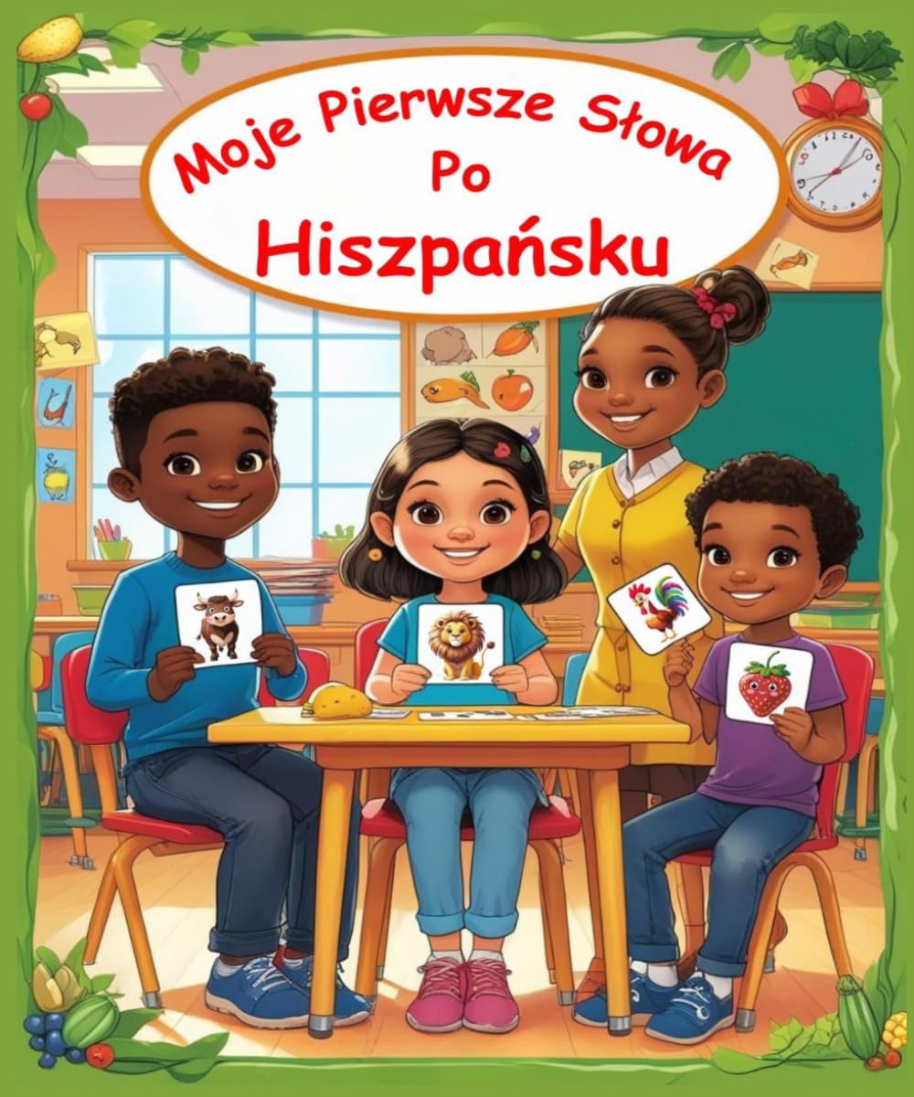 Moje pierwsze słowa po Hiszpańsku: Dwujęzyczny ilustrowany przewodnik dla dzieci do nauki podstawowych słów po hiszpańsku