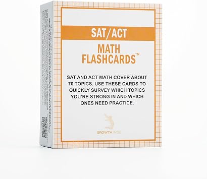 SAT/ACT Math Flash Cards by Growth Wise