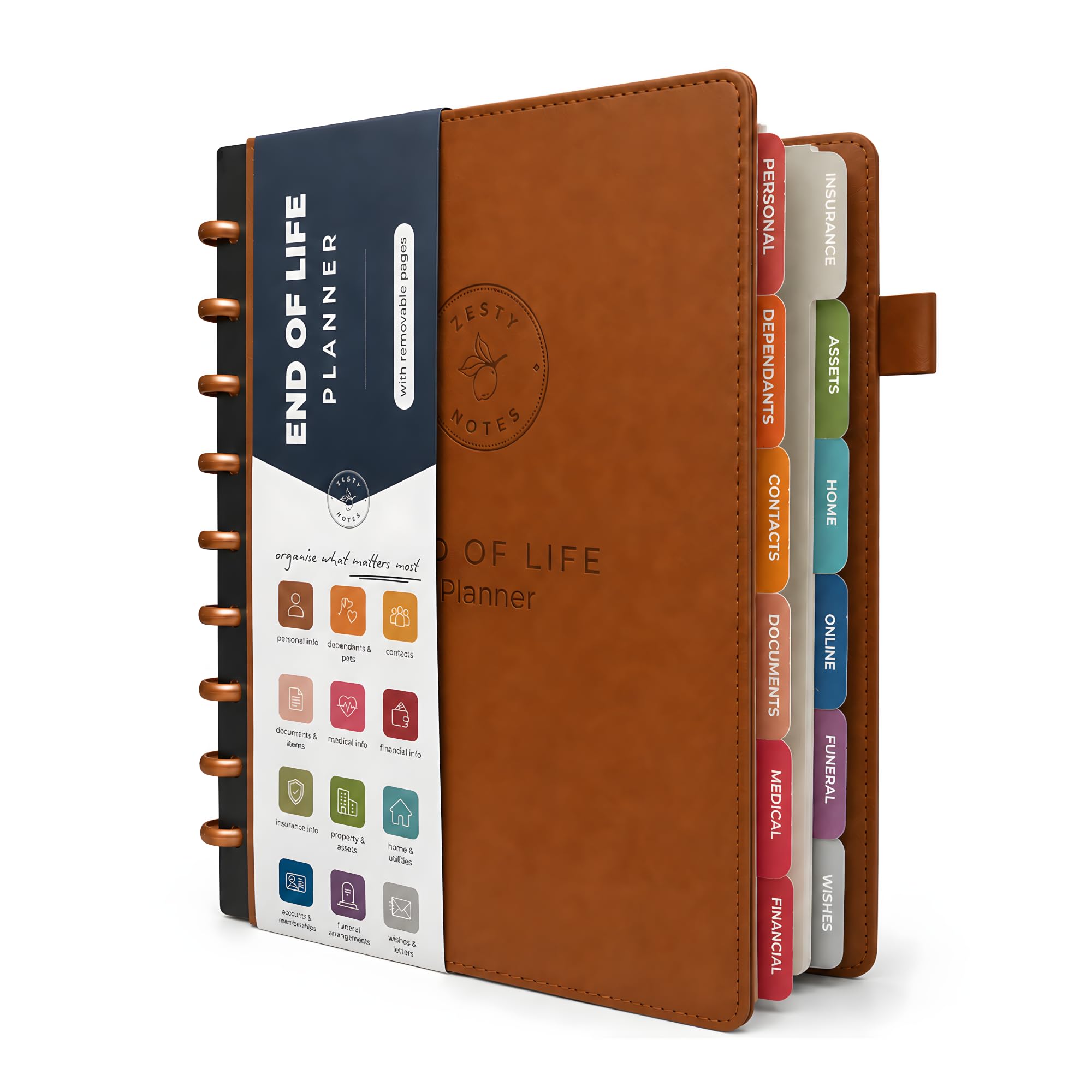Zesty Notes End of Life Planner UK - B5 Refillable Im Dead Now What Book UK