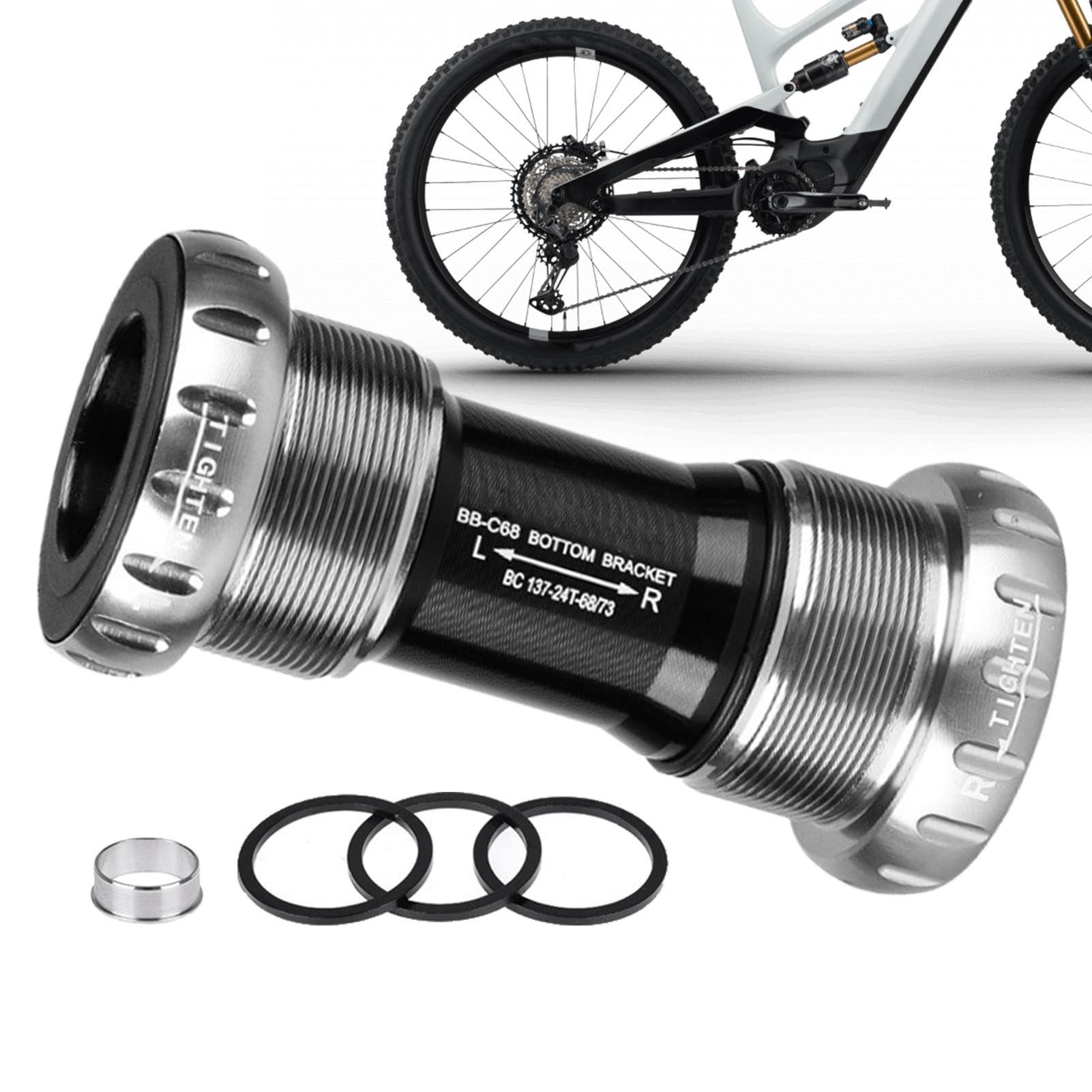 Amazon | ボトムブラケットスペーサー、バイクボトムブラケット