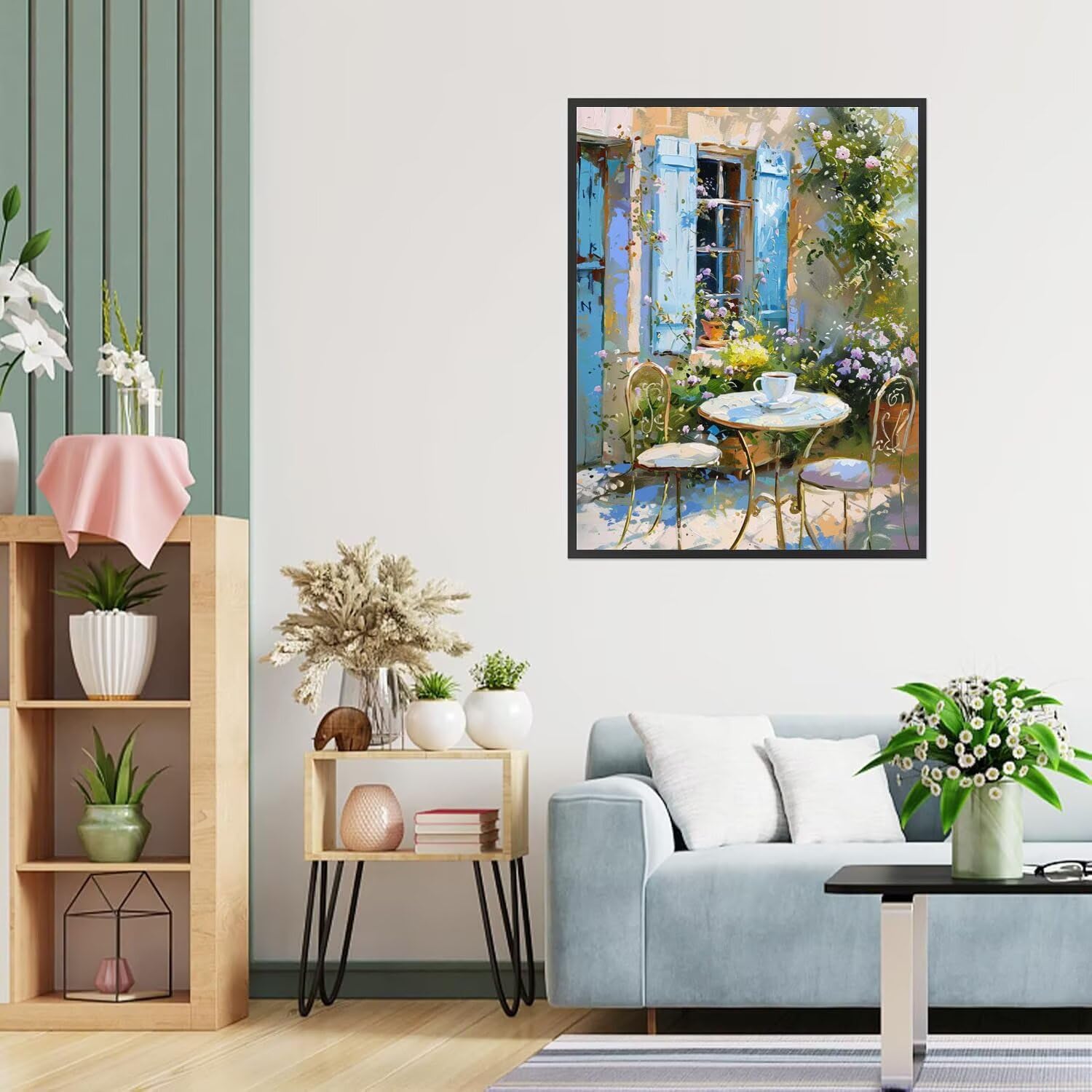 Dipingere con i Numeri Adulti giardino, Tavolo Dipingere con i Numeri Bambini DIY Kit, Set Premium con Pennelli, Decorazione Casa & Creativo Regalo, Attività di Tempo libero 90x120cm z-209