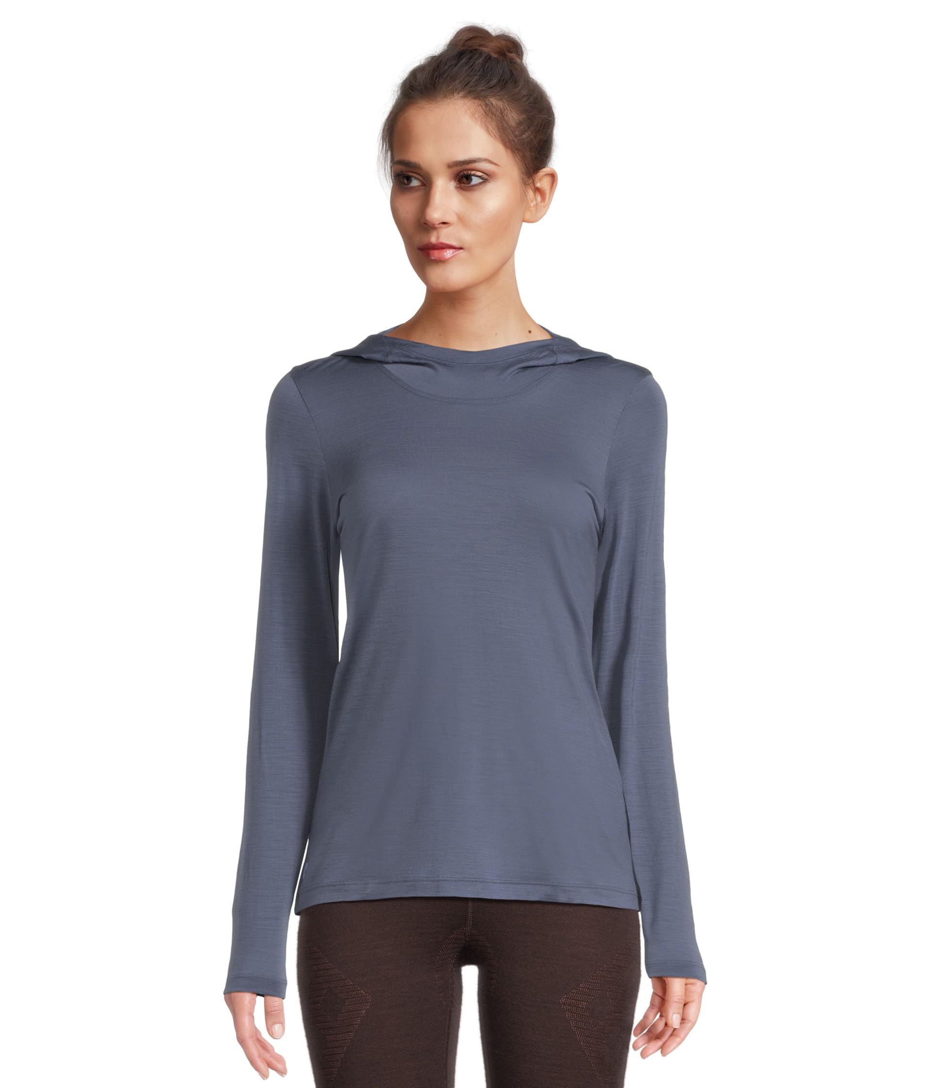 Smartwool Women's Nightfall Blue Active Ultralite Hoodie, Large