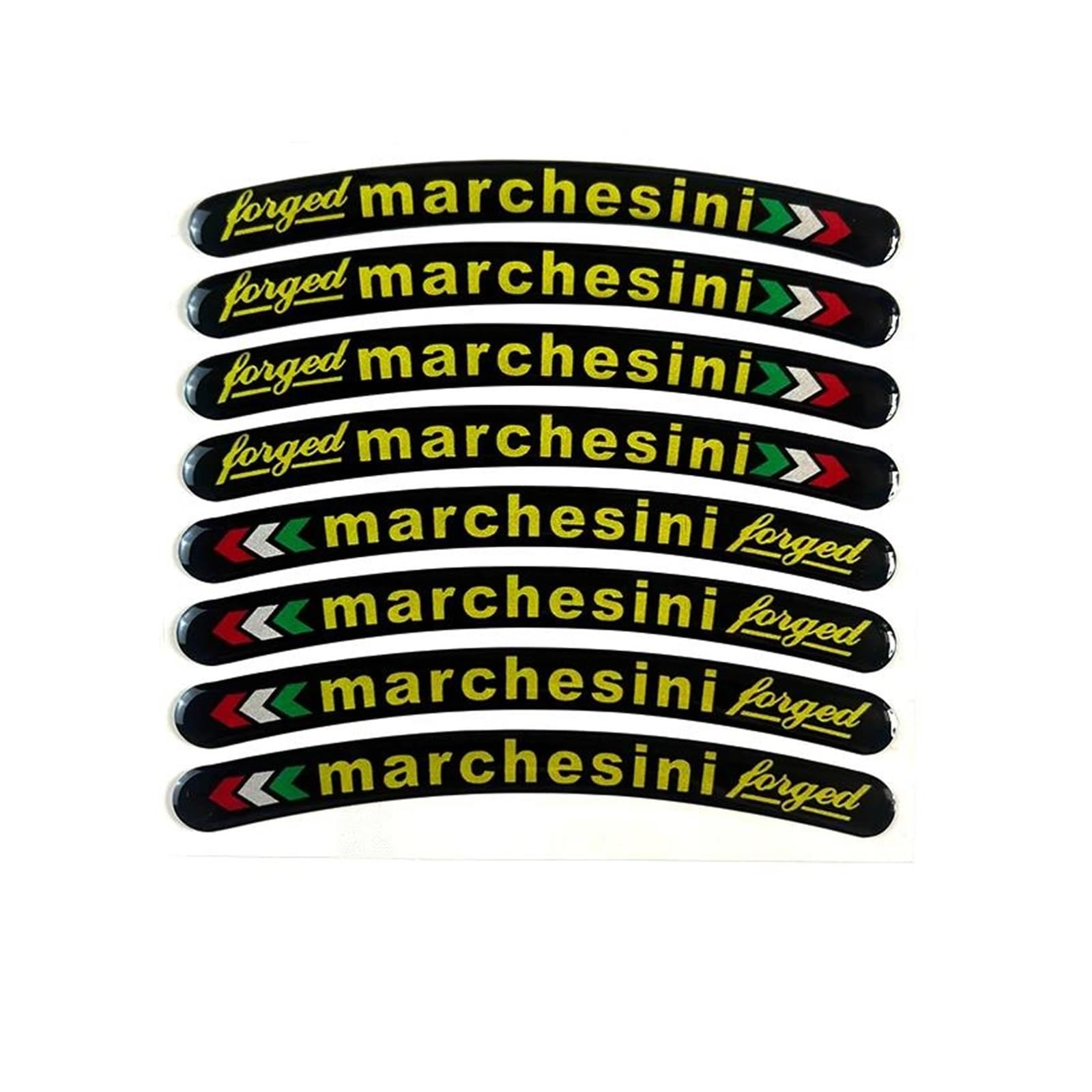 Reflective 3D Motorcycle Car Rim Wheels Hub Stickers Decals