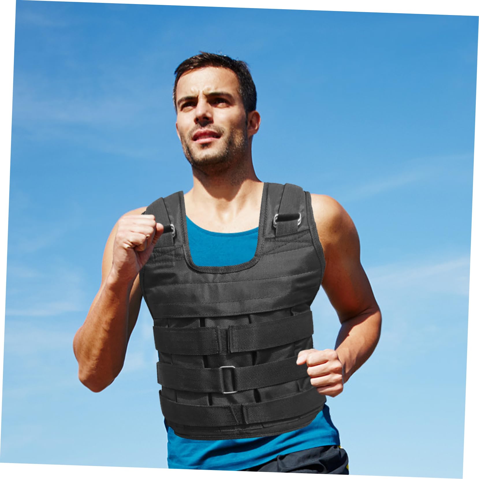 Gilet Zavorrato Regolabile Nero Oxford per Uomo e Donna | Fino a 50kg, per Palestra e Corsa, Design Moderno Vestibilità Versatile