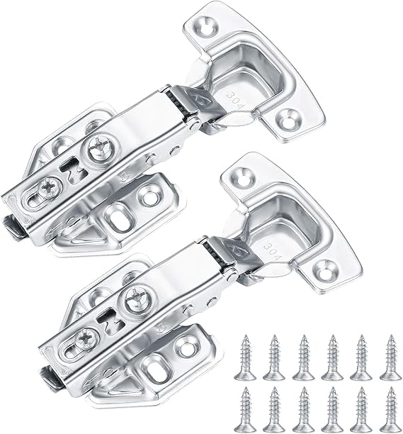 2 Pcs Kitchen Units Door Hinges, Soft Close Cupboard Wardrobe Doors