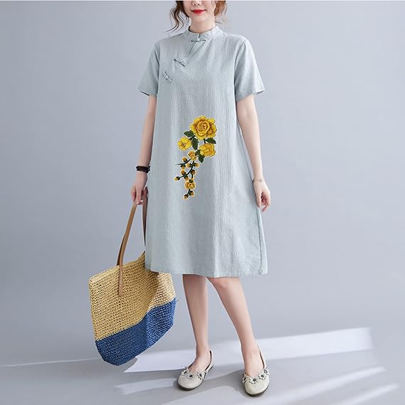 2Pcs/Set 3D Flower Embroidery Applique Patch DIY, Yellow | For Evening Skirt Clothes, Lace Collar Patches, Decoration Patch, Sewing Appliques