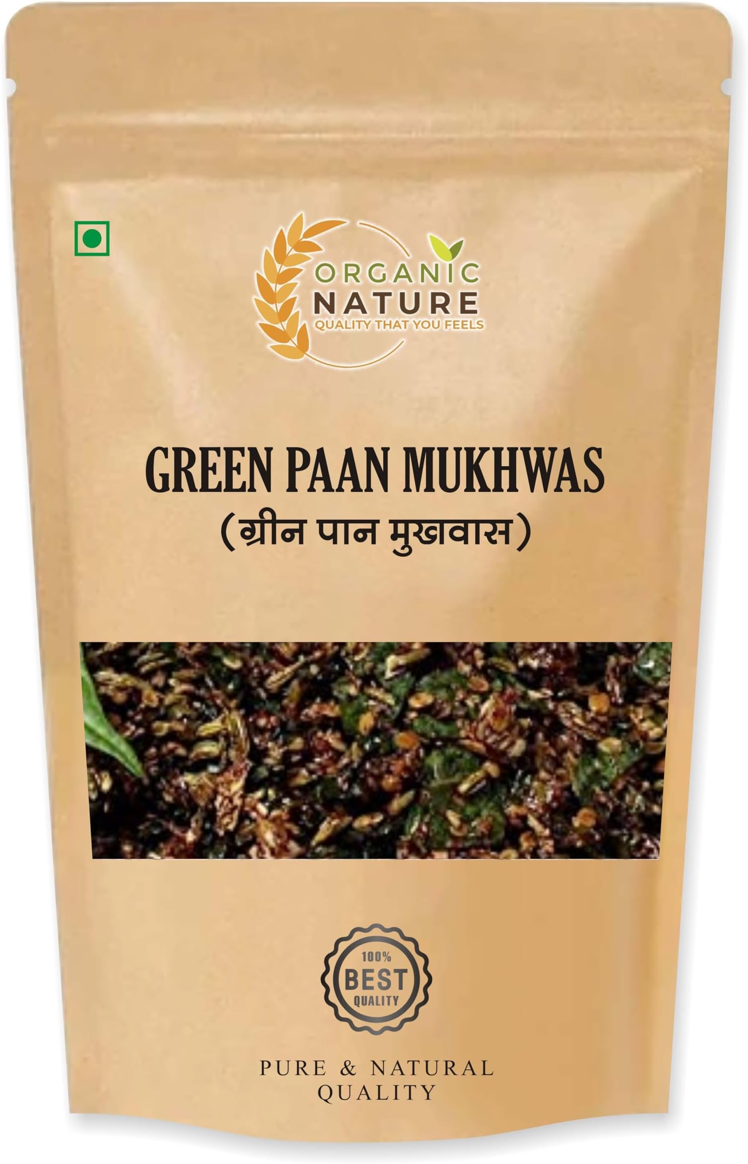 ORGANIC NATURE Green Paan Mukhwas 200 grams|Traditional Indian Mukhwas