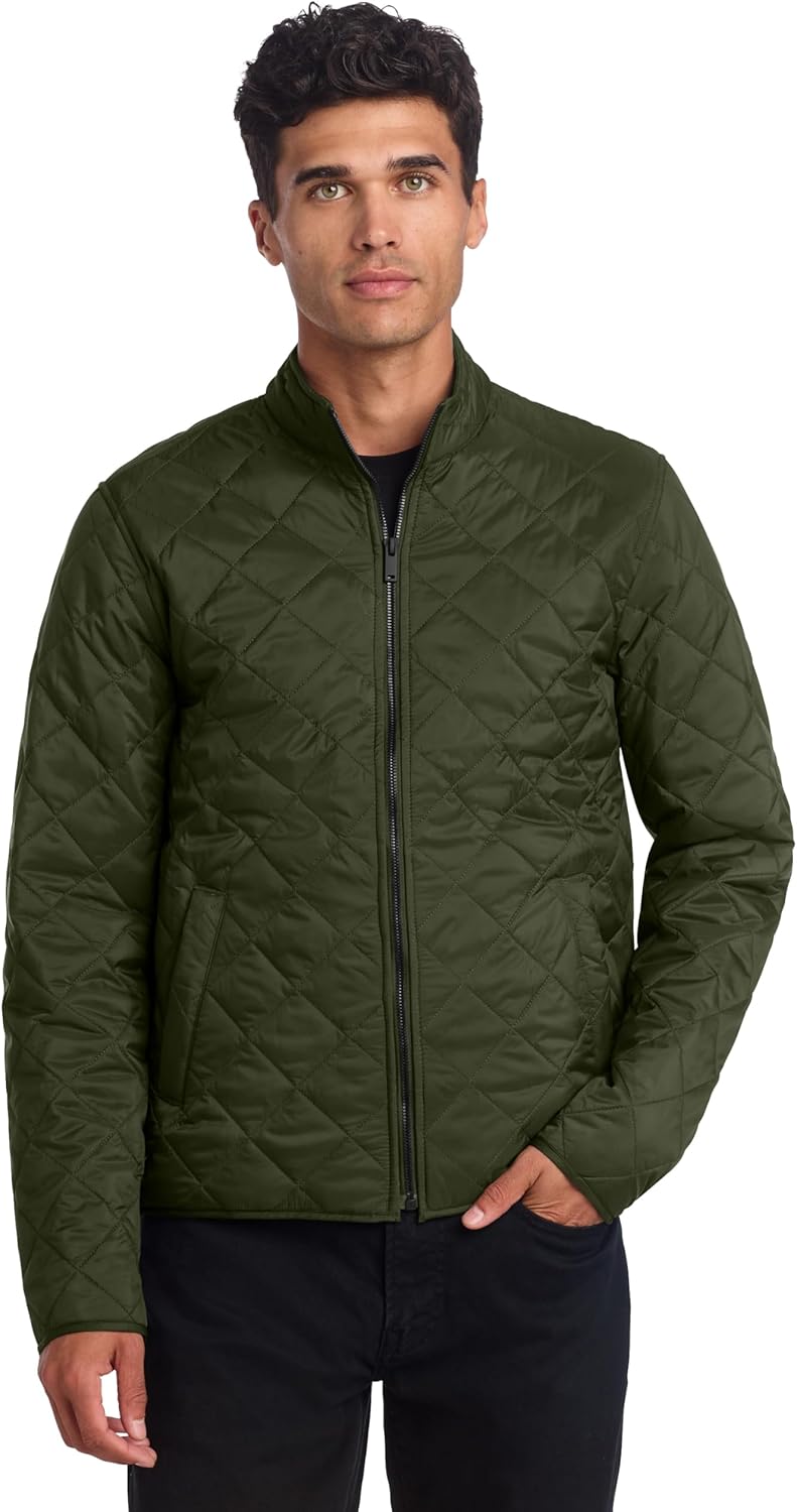 Mercer+Mettle Unisex Quilted Full-Zip Jacket | Padded Bomber for Men & Women, Water Repellent, Lightweight Insulation
