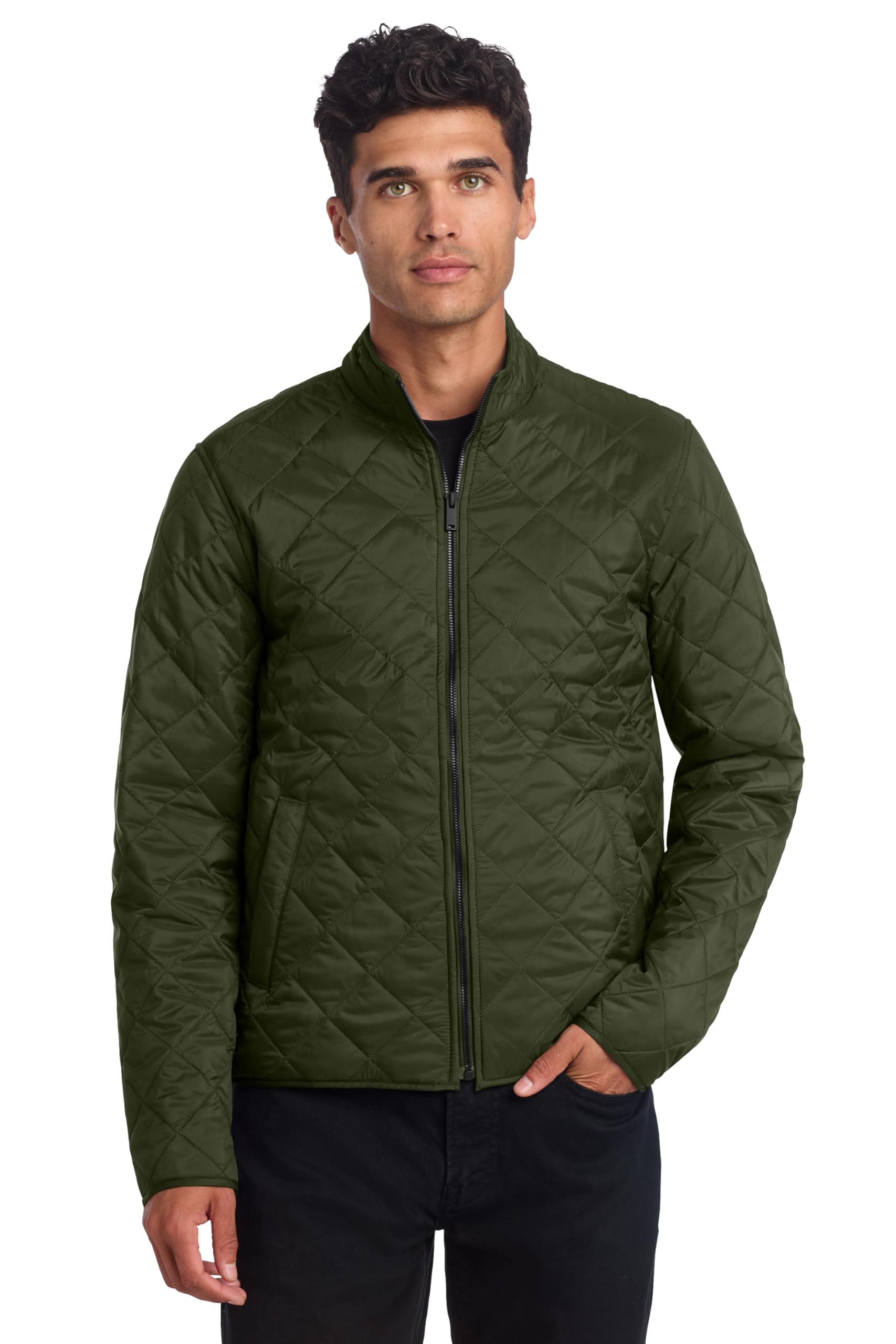 Mercer+Mettle Unisex Quilted Full-Zip Jacket | Padded Bomber for Men & Women, Water Repellent, Lightweight Insulation