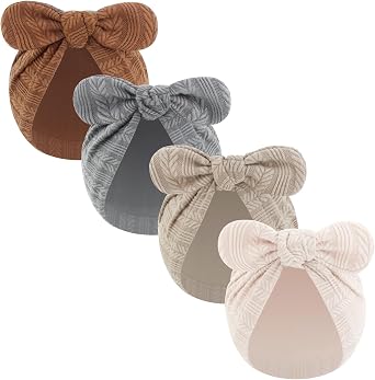 LIDHAY Newborn Baby Bow Knot Turban Hat Infant Hospital Hat Cotton Head Wrap Beanie Cap for Toddler Boys Girls 0-12 Months