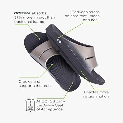 OOFOS OOahh Luxe Recovery Slide, Latte - Womens Size 6
