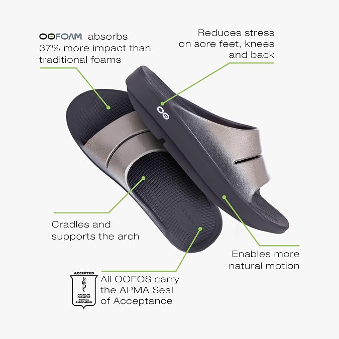 OOFOS OOahh Luxe Recovery Slide, Latte - Womens Size 6