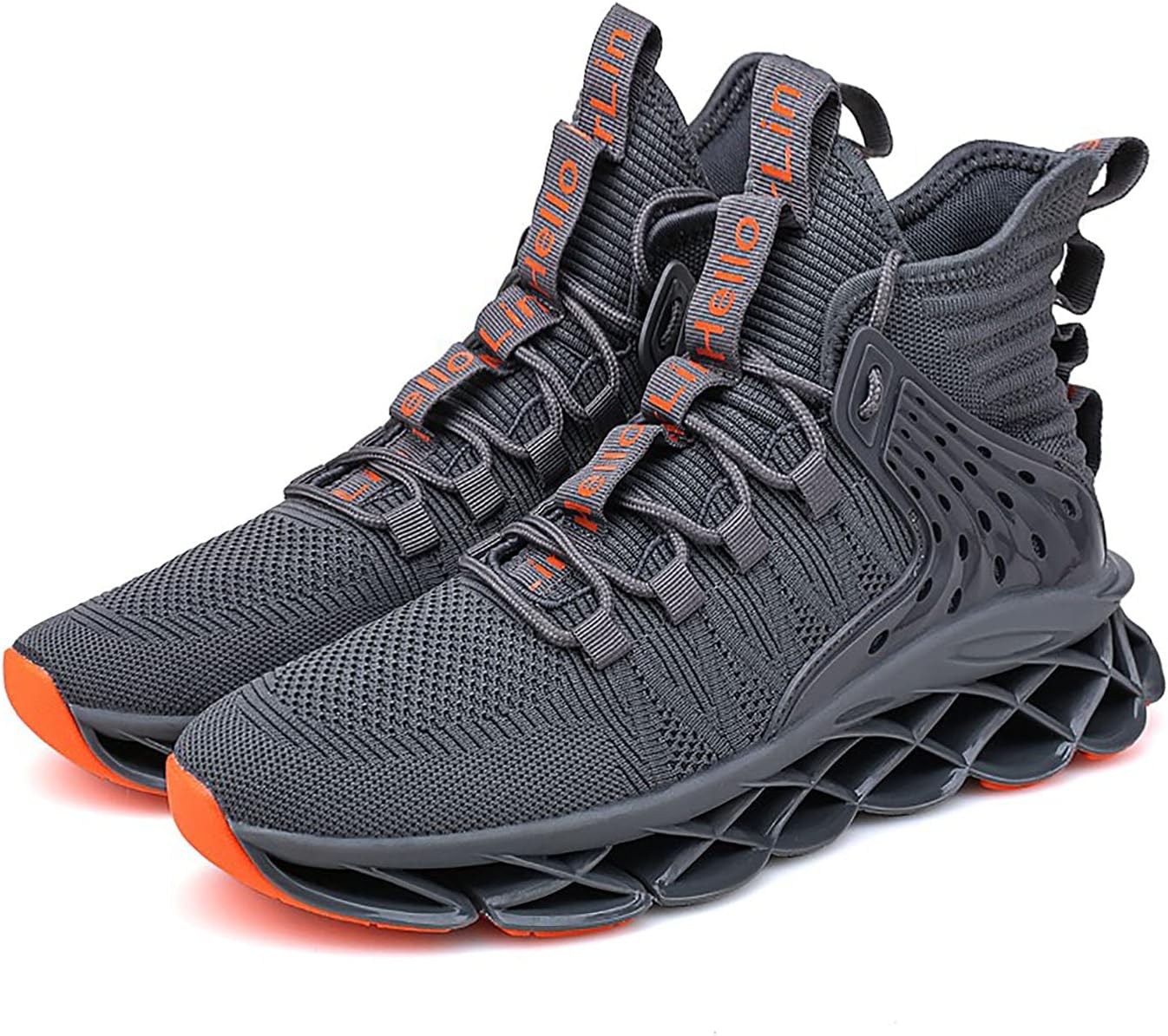 DUDHUH Running Shoes for Men Comfortable Athletic Cross Trainer Casual Walking Fashion Mens Tennis Sock Sneakers - Image 4