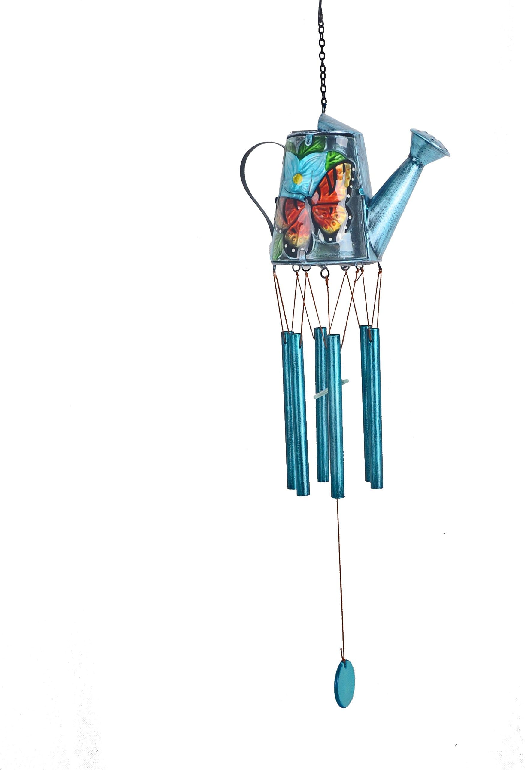 Continental Art Center Solar Wind Chime, Butterfly, 8 by 4 by 31-Inch