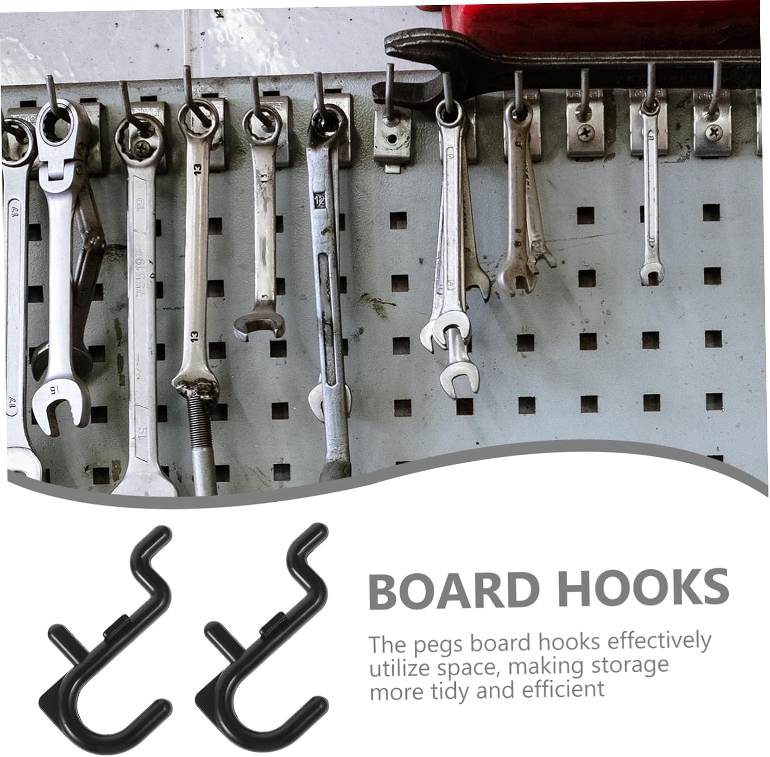 20Pcs Pegboard Hooks for Efficient Garage Storage Easy Installation Multi Functional Display Hangers Compatible with Pegboards Sturdy and Strong Hook Kits for Organizing